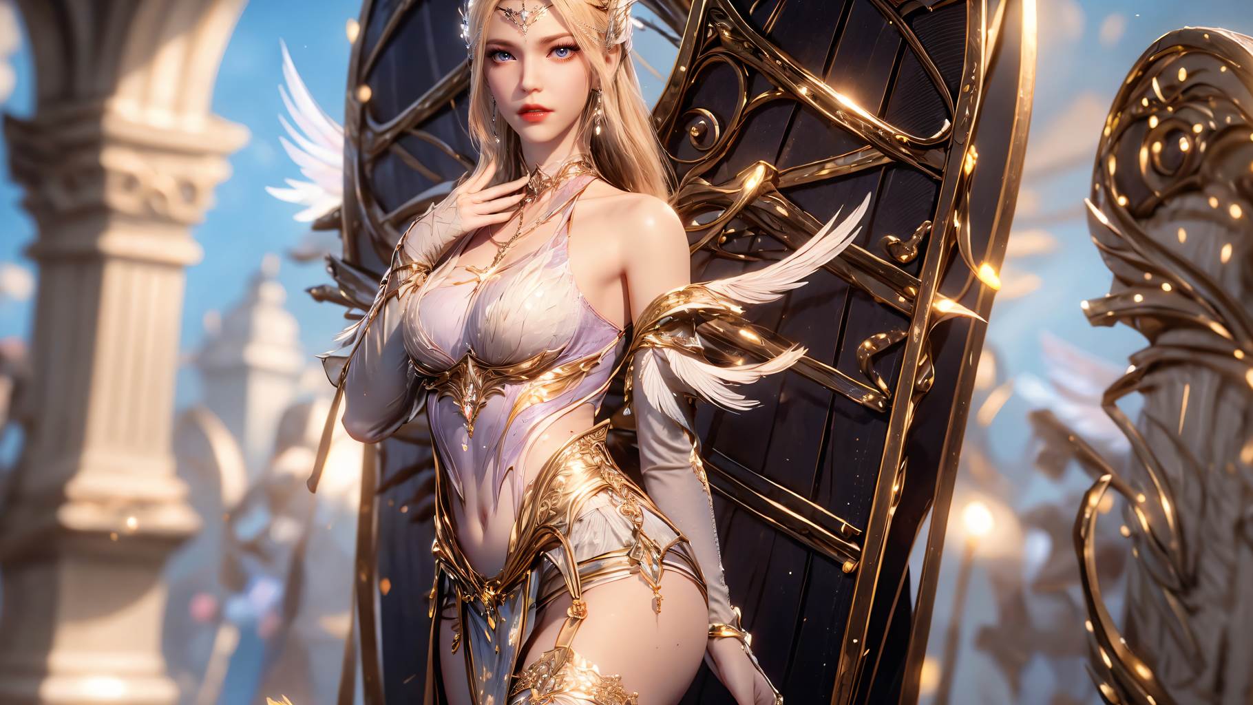 图片[11]-AI绘画 759 千仞雪-六翼天使[49P] – 速更版-美库