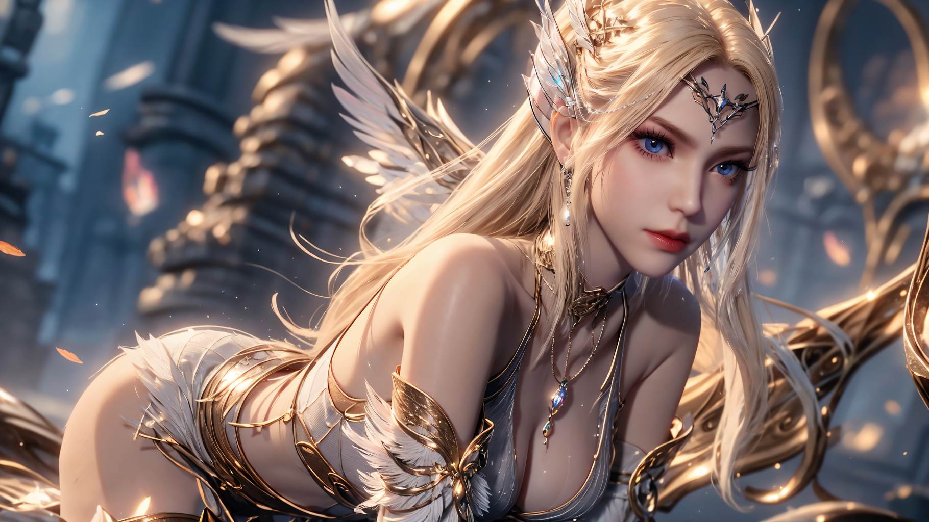 图片[22]-AI绘画 759 千仞雪-六翼天使[49P] – 速更版-美库