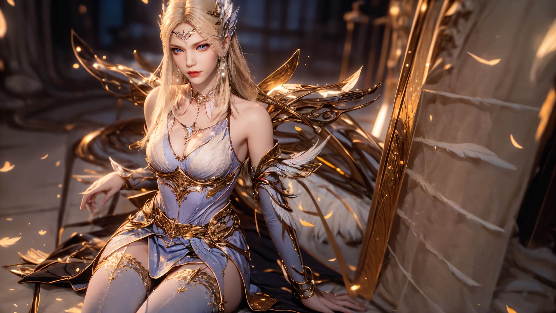 图片[23]-AI绘画 759 千仞雪-六翼天使[49P] – 速更版-美库