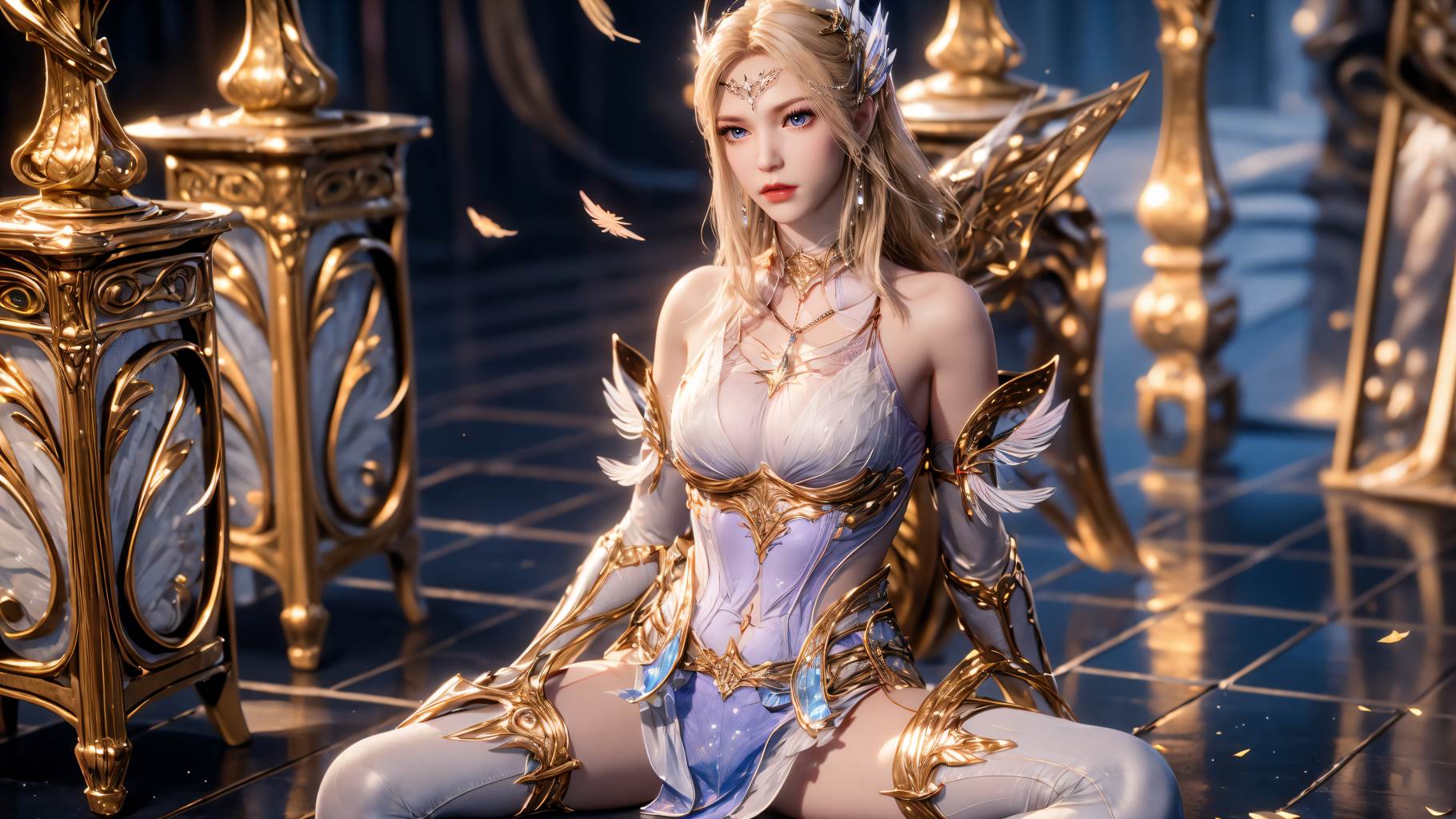 图片[34]-AI绘画 759 千仞雪-六翼天使[49P] – 速更版-美库