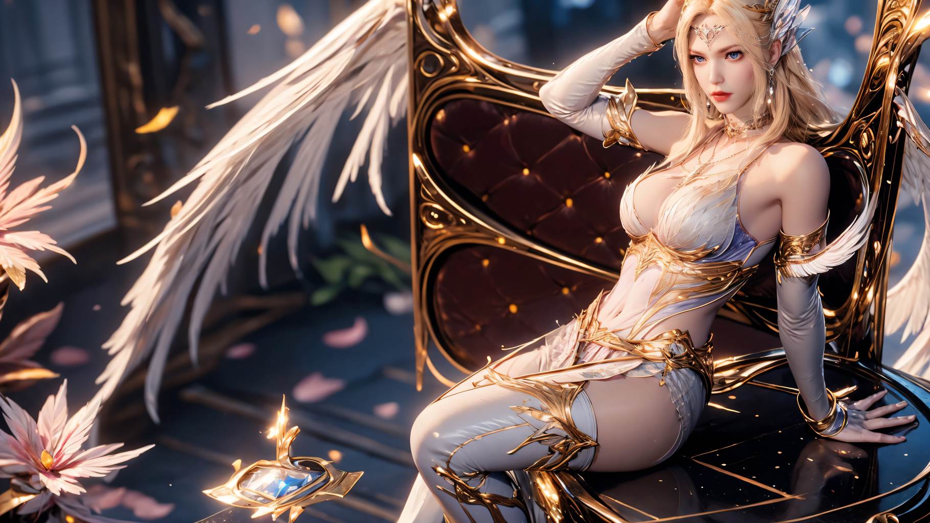 图片[36]-AI绘画 759 千仞雪-六翼天使[49P] – 速更版-美库