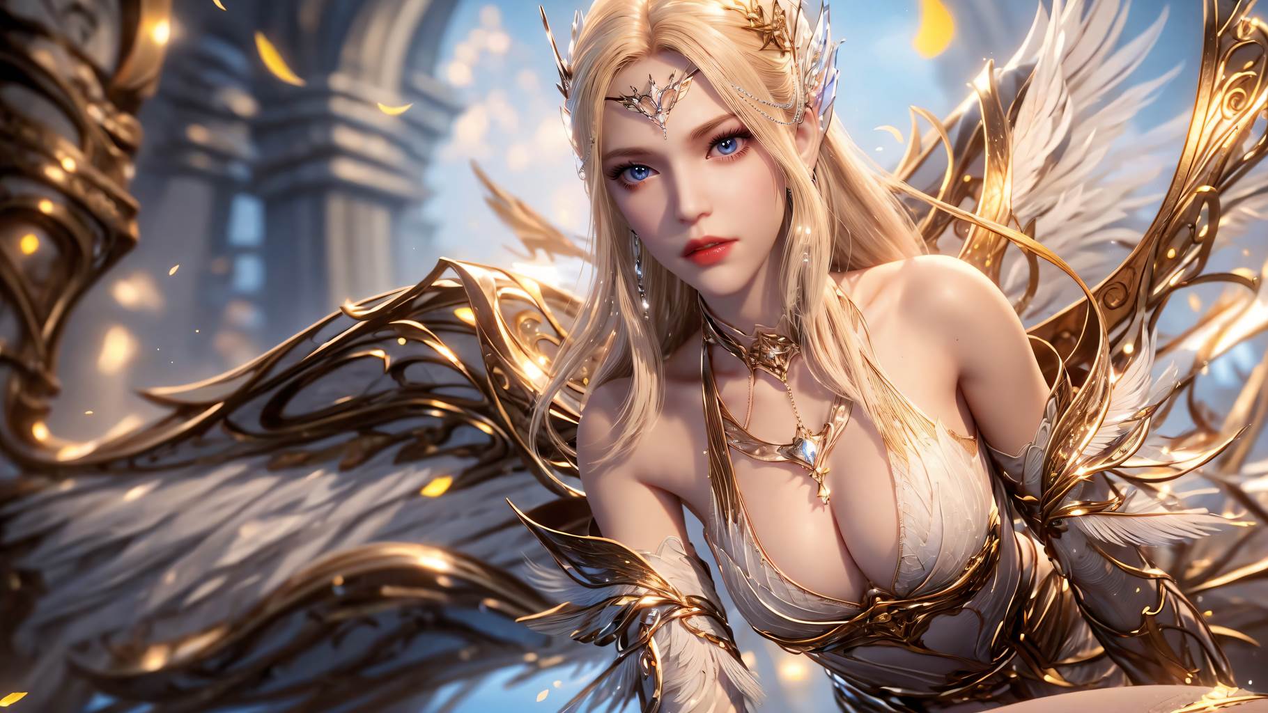 图片[42]-AI绘画 759 千仞雪-六翼天使[49P] – 速更版-美库