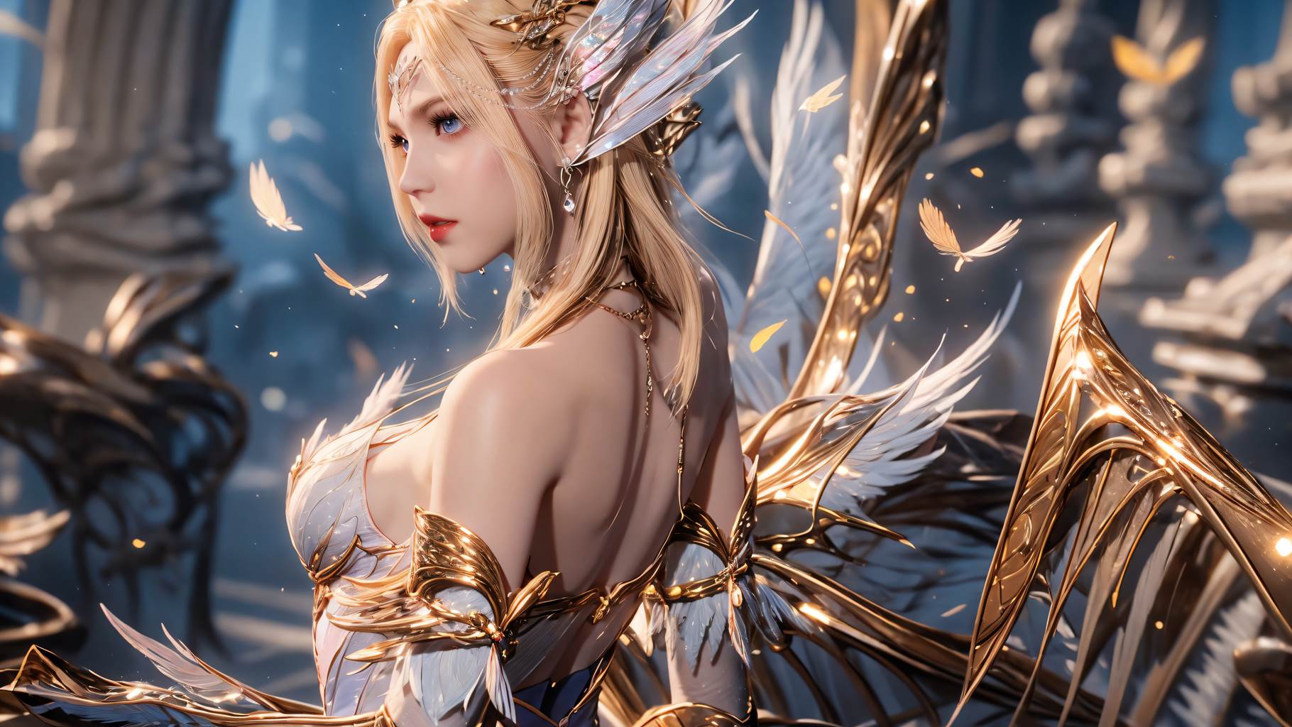 图片[43]-AI绘画 759 千仞雪-六翼天使[49P] – 速更版-美库