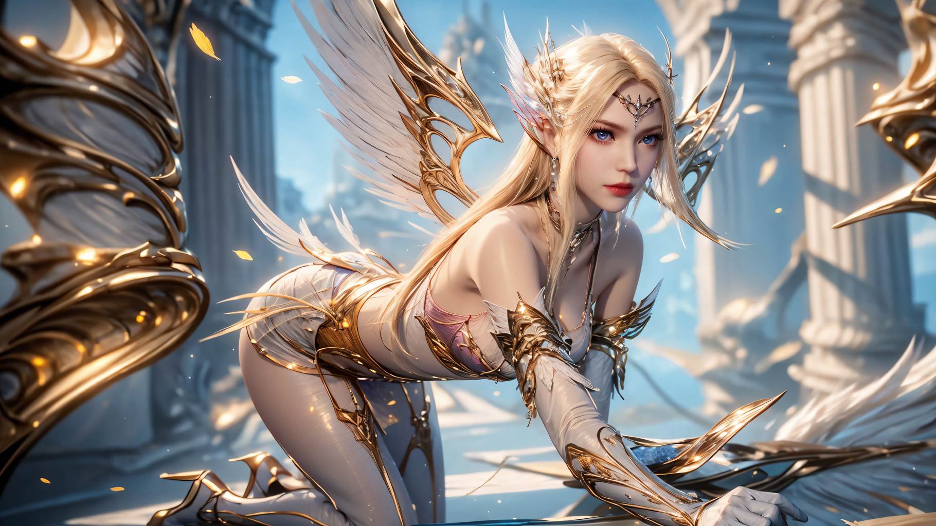 图片[48]-AI绘画 759 千仞雪-六翼天使[49P] – 速更版-美库