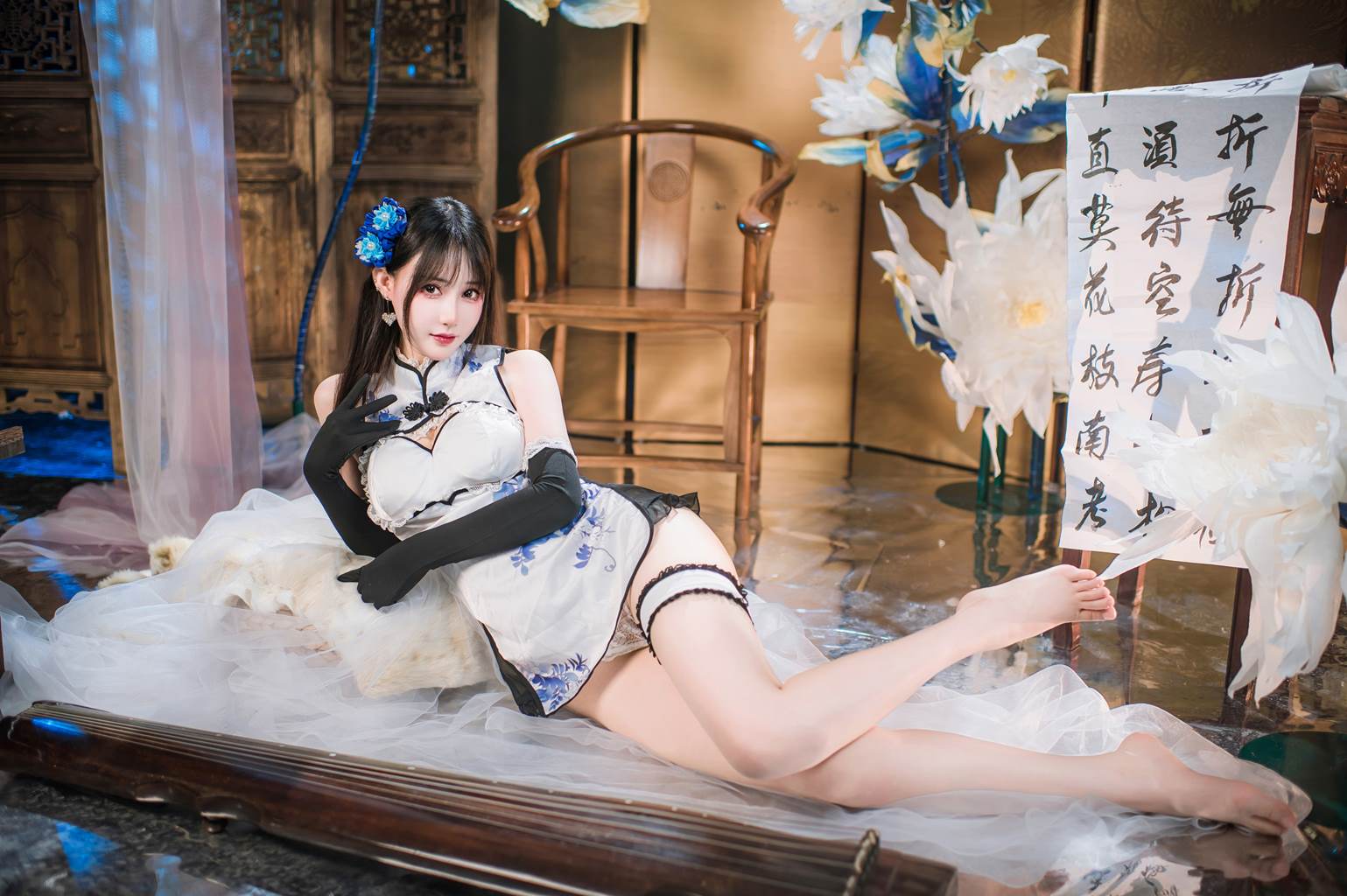 图片[12]-羽生三未图集 – 瓶儿 青花瓷旗袍[25P] – 速更版-美库