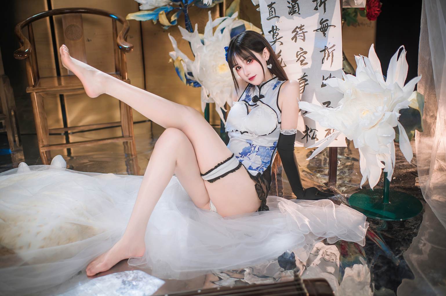 图片[14]-羽生三未图集 – 瓶儿 青花瓷旗袍[25P] – 速更版-美库