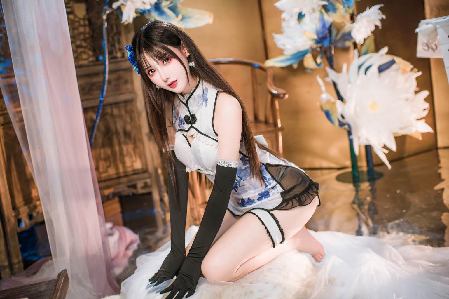 图片[15]-羽生三未图集 – 瓶儿 青花瓷旗袍[25P] – 速更版-美库