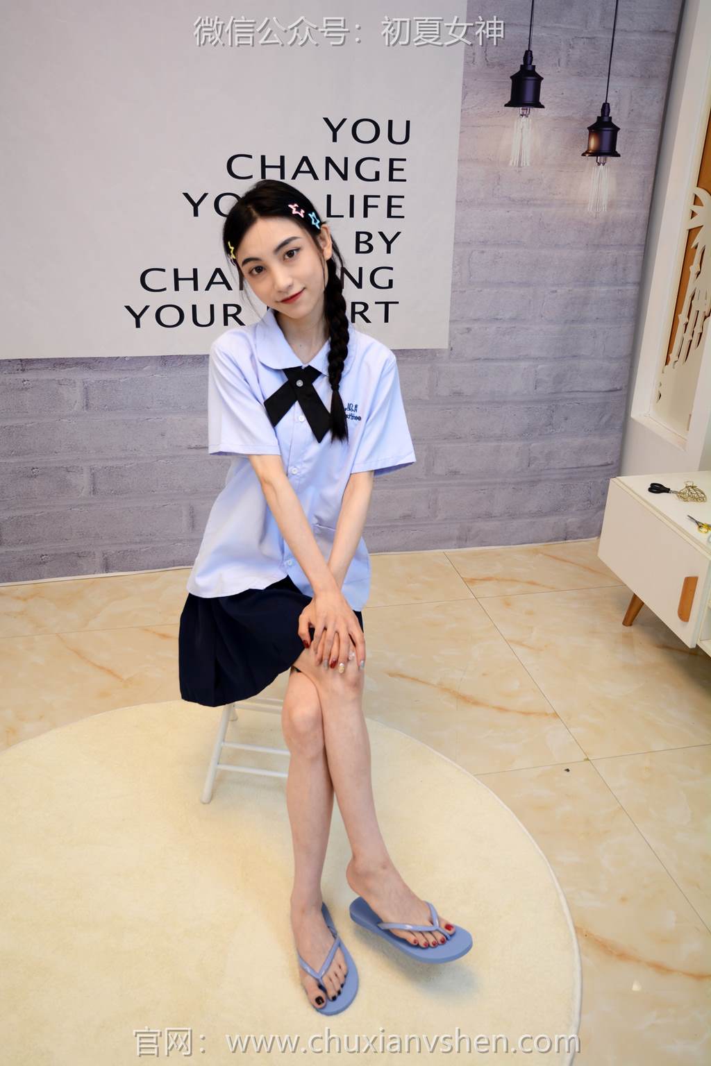 图片[10]-初夏女神 NO.291 柒柒 粉蓝白[90P] – 速更版-美库