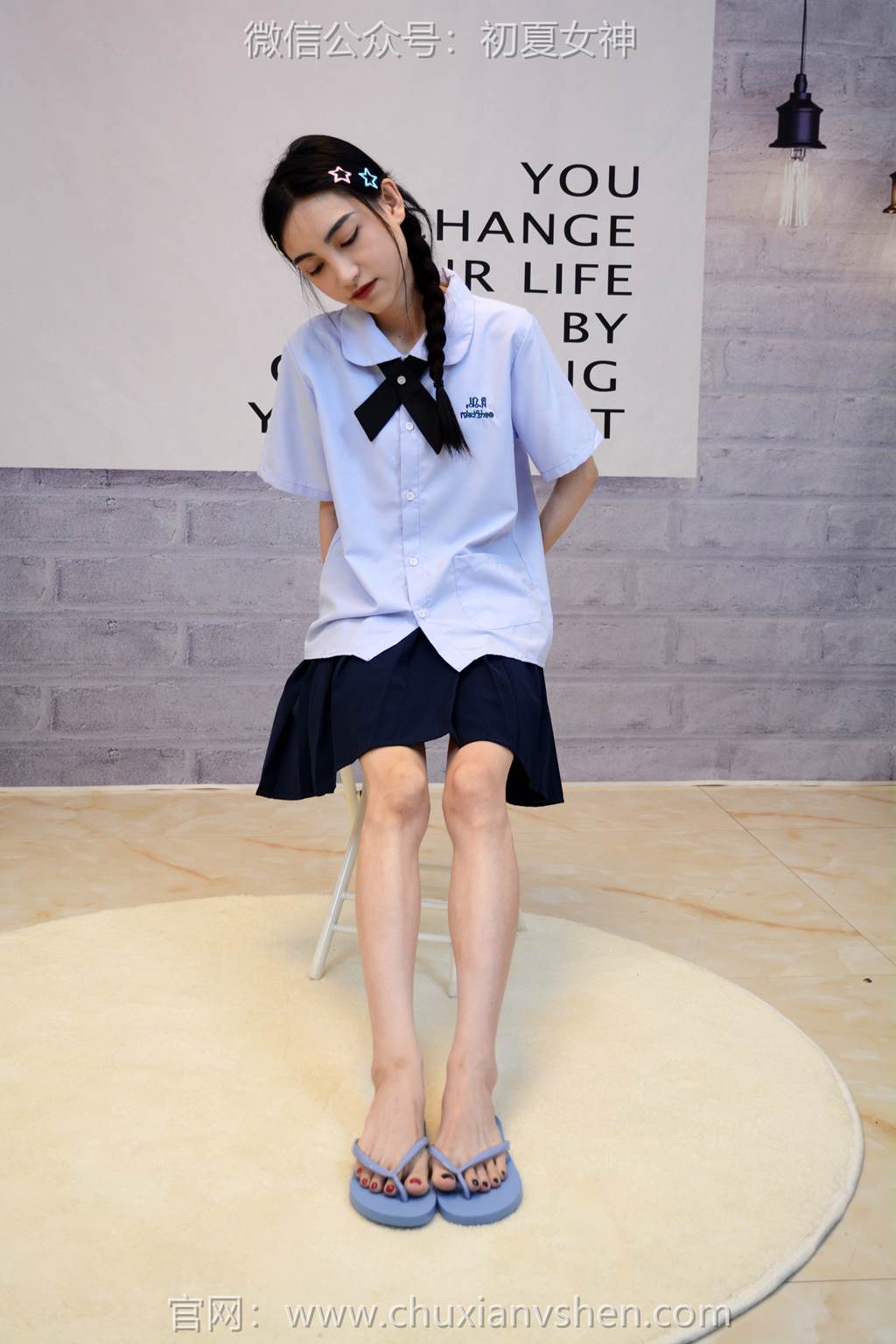 图片[14]-初夏女神 NO.291 柒柒 粉蓝白[90P] – 速更版-美库