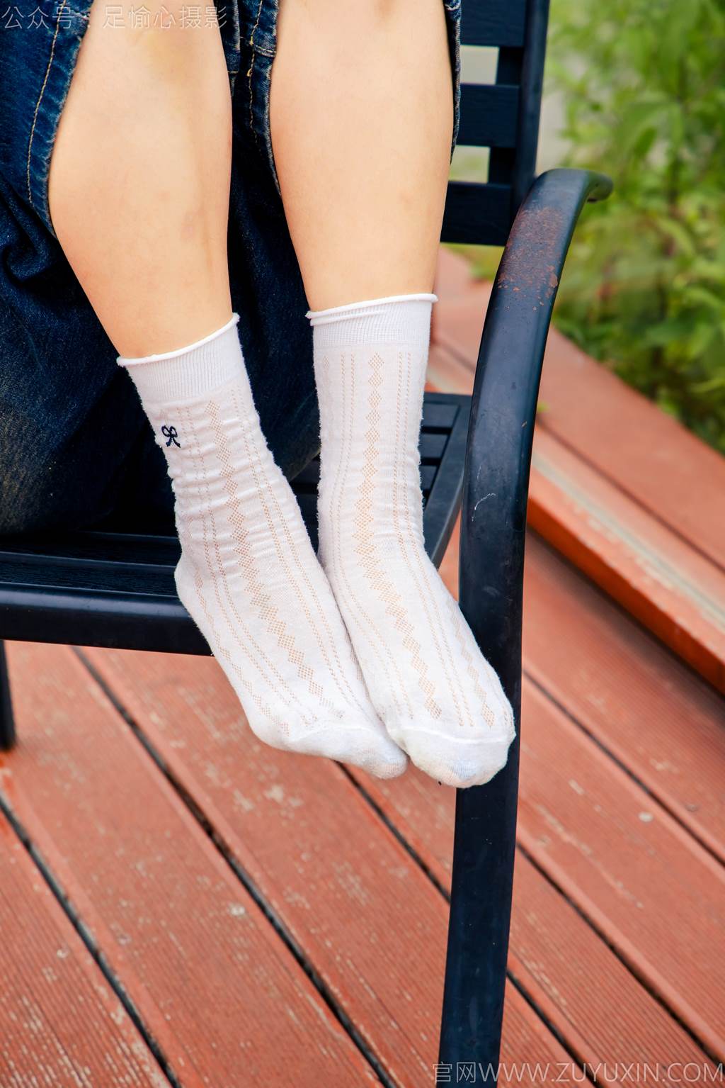图片[40]-足愉心 NO.050 阿月（搭配：粉色T恤、牛仔短裤、白棉袜、德训鞋、裸足）[80P] – 速更版-美库