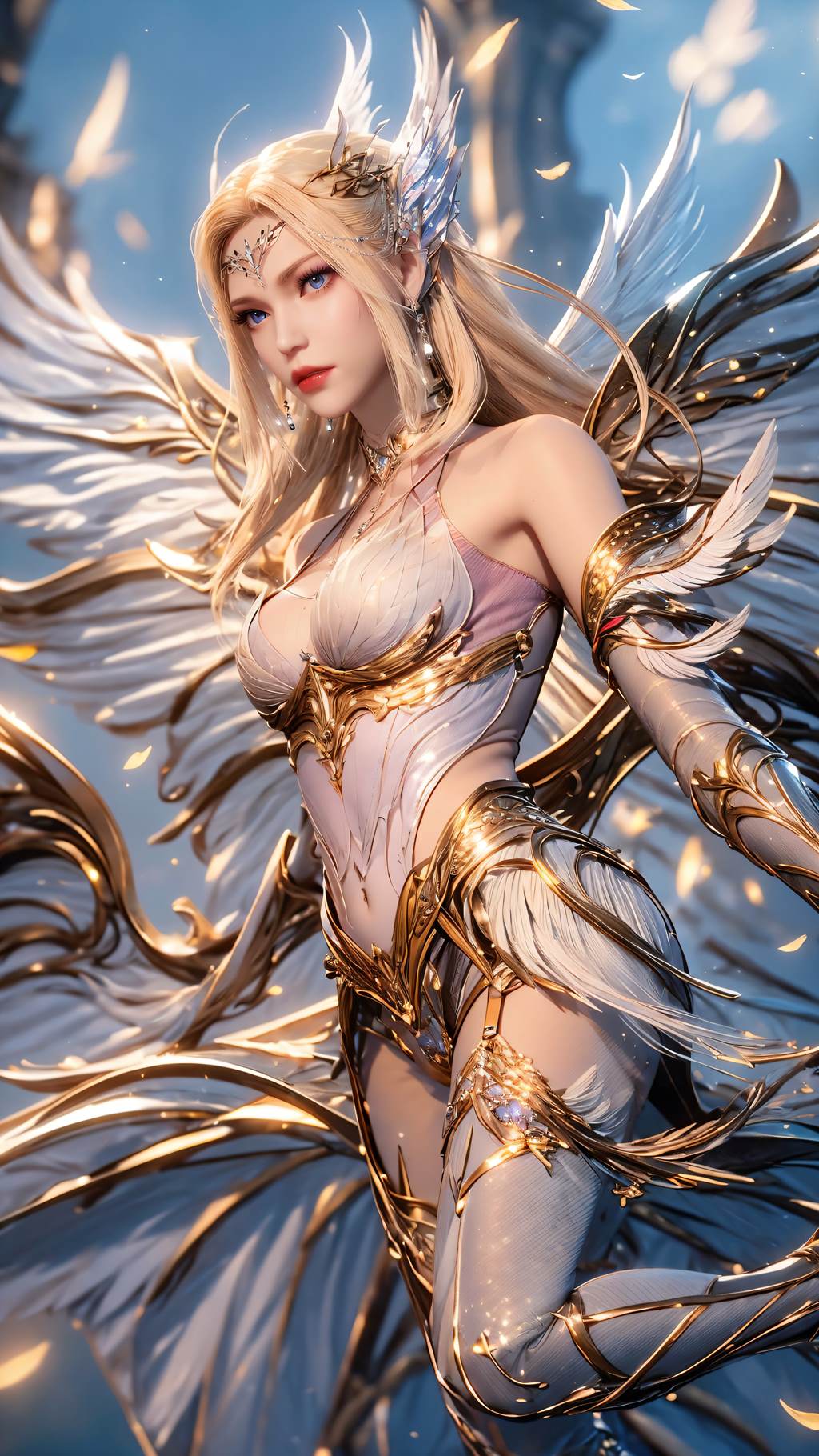 图片[22]-AI绘画 761 千仞雪-六翼天使[43P] – 速更版-美库