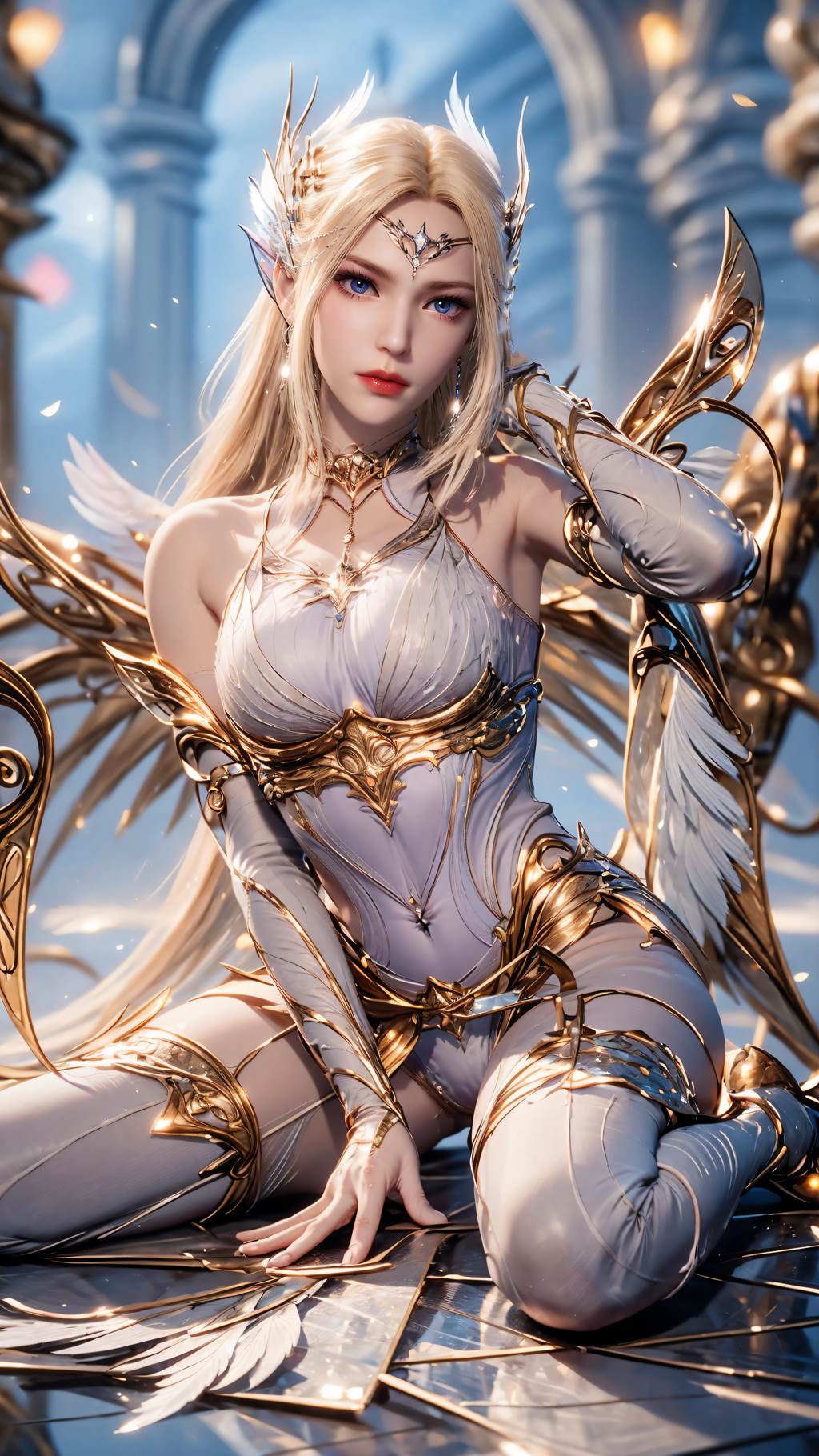 图片[34]-AI绘画 761 千仞雪-六翼天使[43P] – 速更版-美库