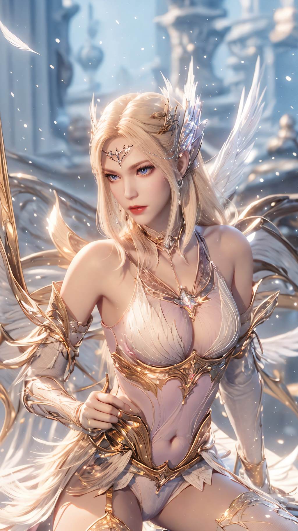 图片[36]-AI绘画 761 千仞雪-六翼天使[43P] – 速更版-美库