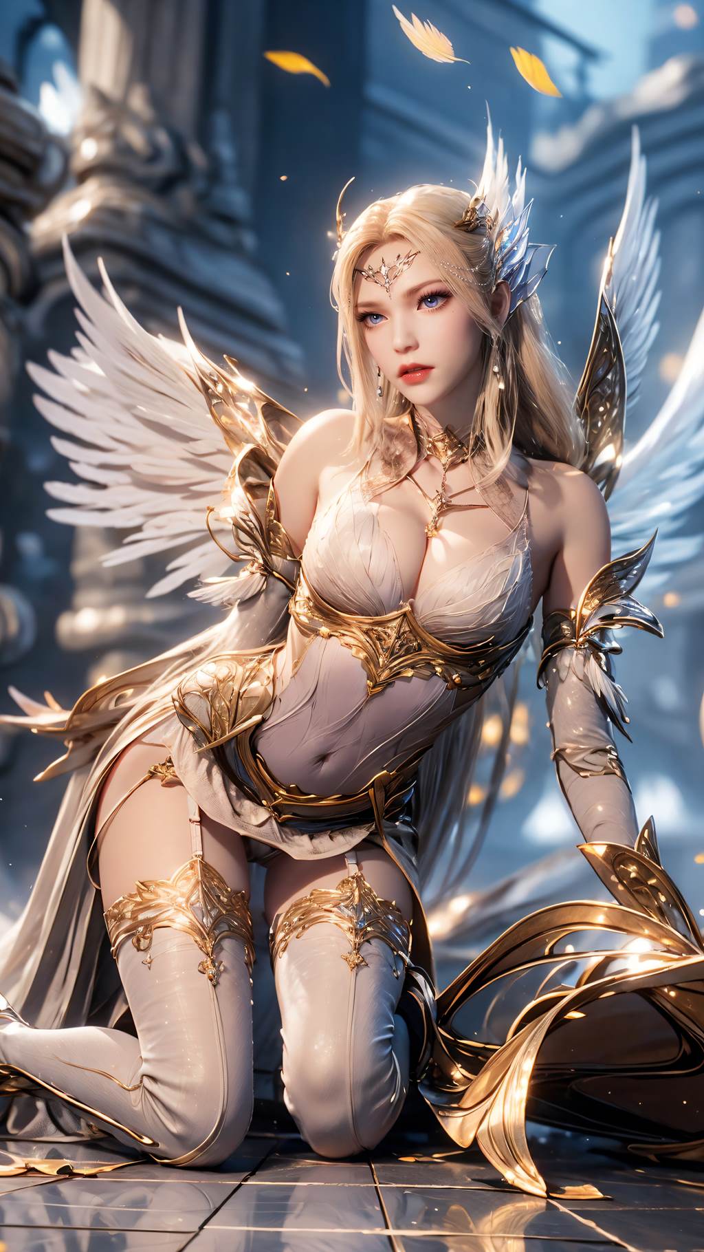 图片[40]-AI绘画 761 千仞雪-六翼天使[43P] – 速更版-美库