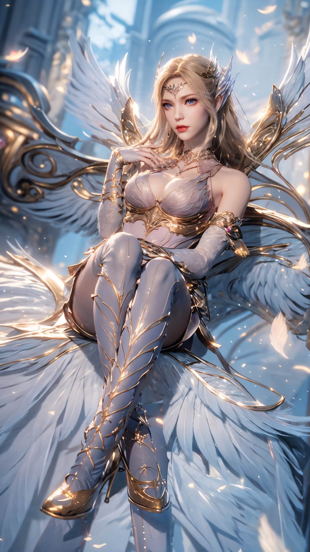 图片[44]-AI绘画 761 千仞雪-六翼天使[43P] – 速更版-美库