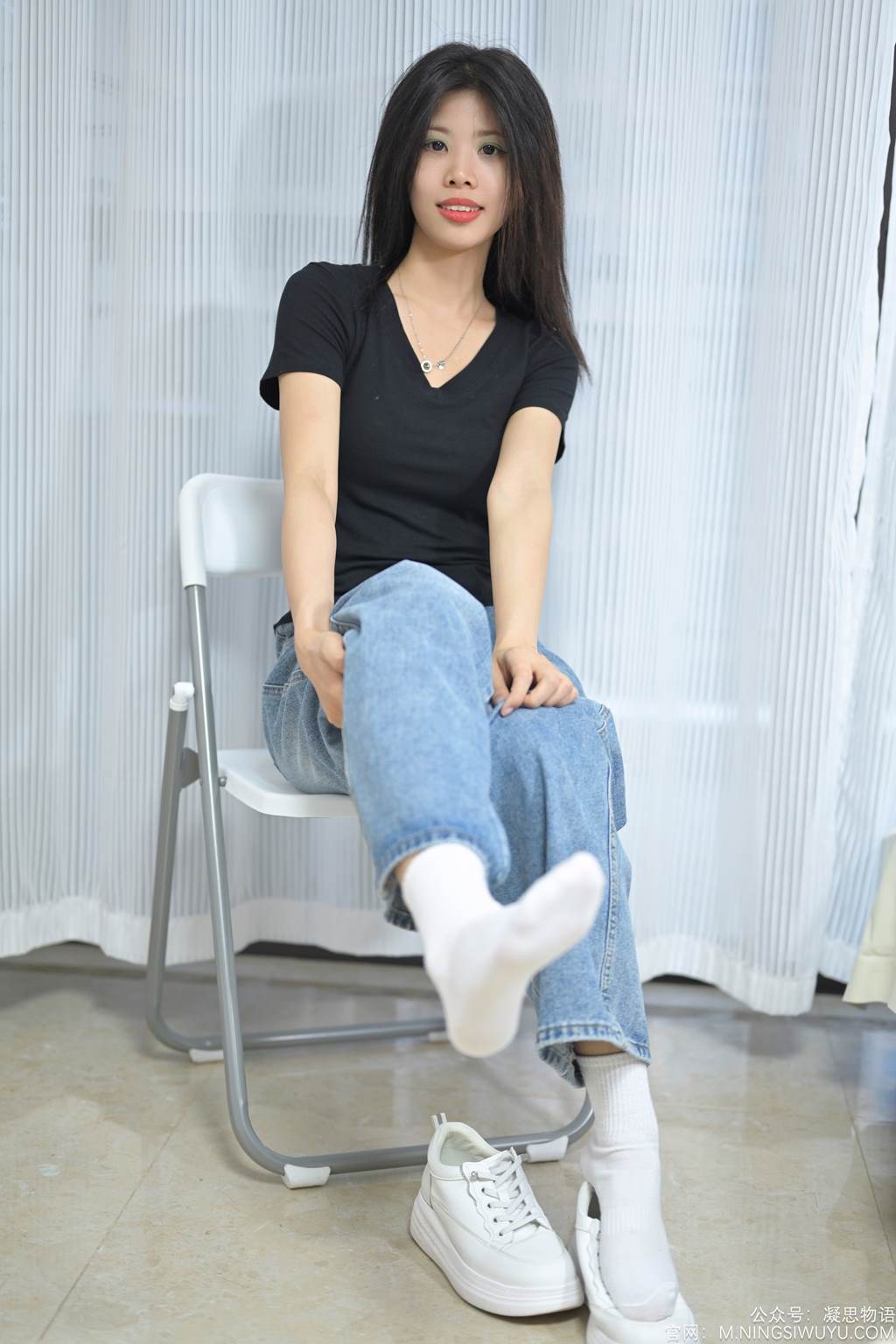 图片[11]-凝思摄影 NO.002 木木-T恤、短白袜、平底鞋[140P] – 速更版-美库