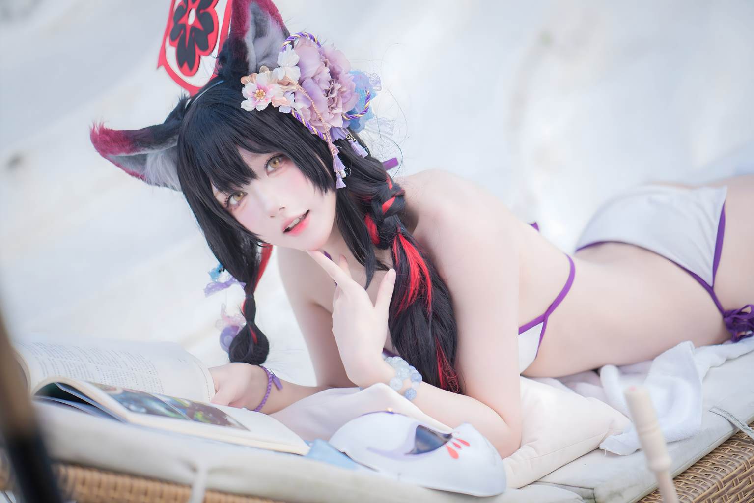 图片[10]-阿包也是兔娘 – 蔚蓝档案 狐坂若藻 水着[20P] – 速更版-美库