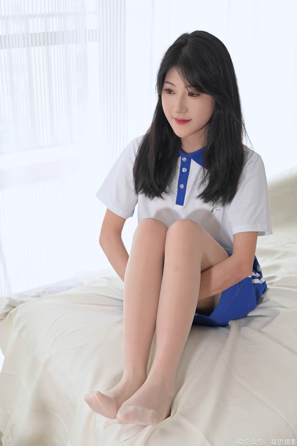 图片[16]-凝思摄影 NO.009 琦琦-校服、短白丝、连裤肉丝、帆布鞋[136P] – 速更版-美库