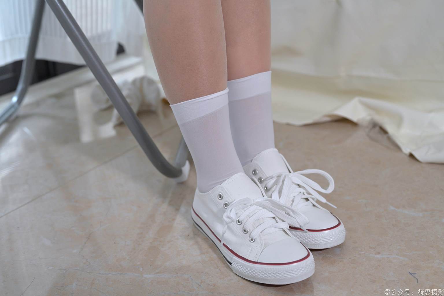 图片[109]-凝思摄影 NO.009 琦琦-校服、短白丝、连裤肉丝、帆布鞋[136P] – 速更版-美库