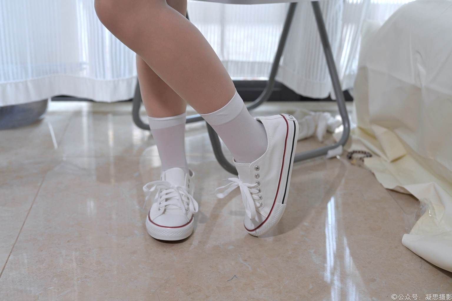 图片[119]-凝思摄影 NO.009 琦琦-校服、短白丝、连裤肉丝、帆布鞋[136P] – 速更版-美库