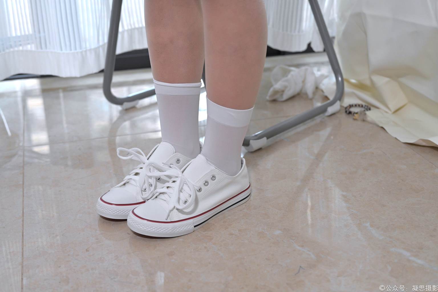 图片[121]-凝思摄影 NO.009 琦琦-校服、短白丝、连裤肉丝、帆布鞋[136P] – 速更版-美库