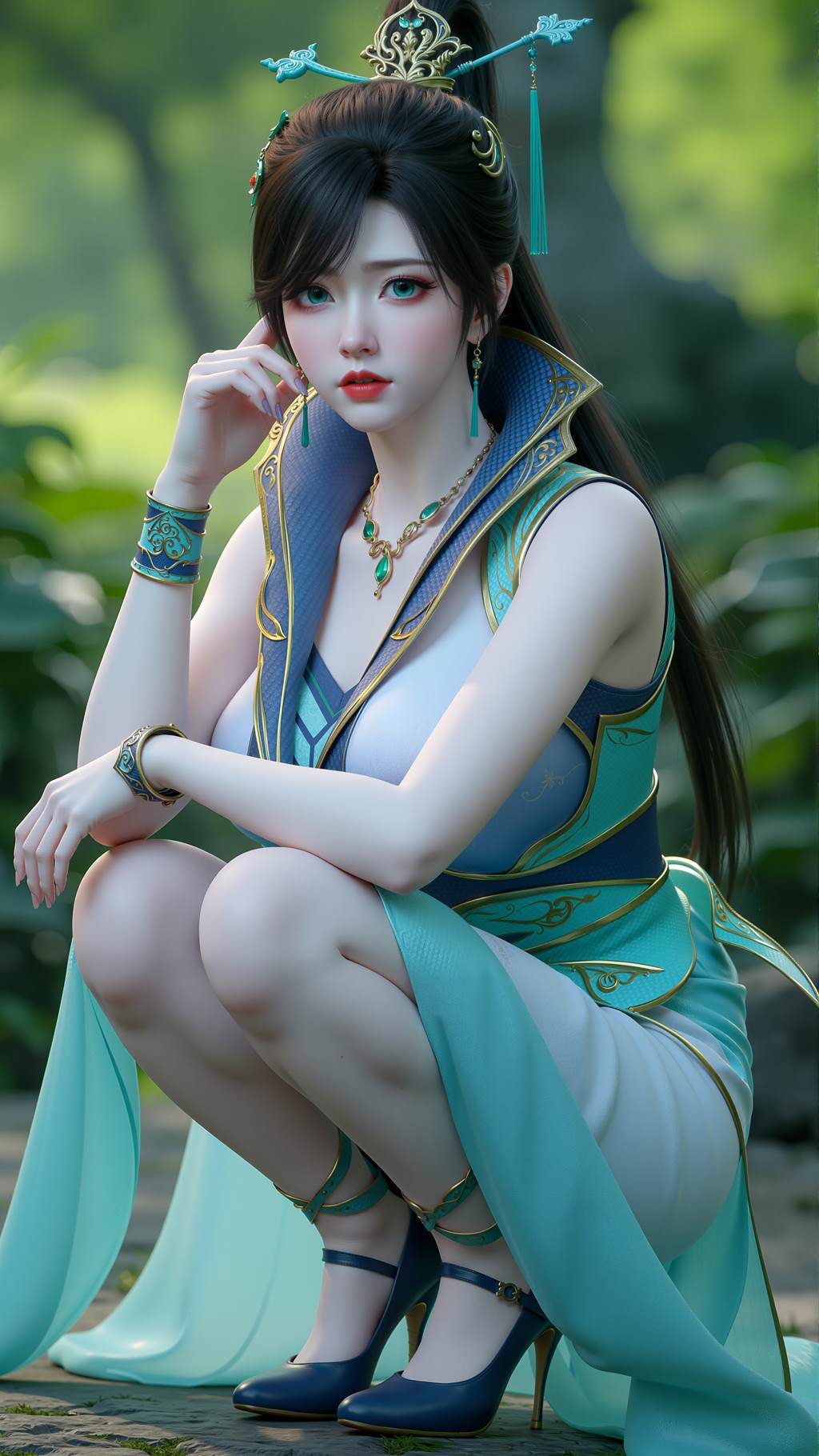 图片[12]-AI绘画 785 斗破-青鳞[12P] – 速更版-美库