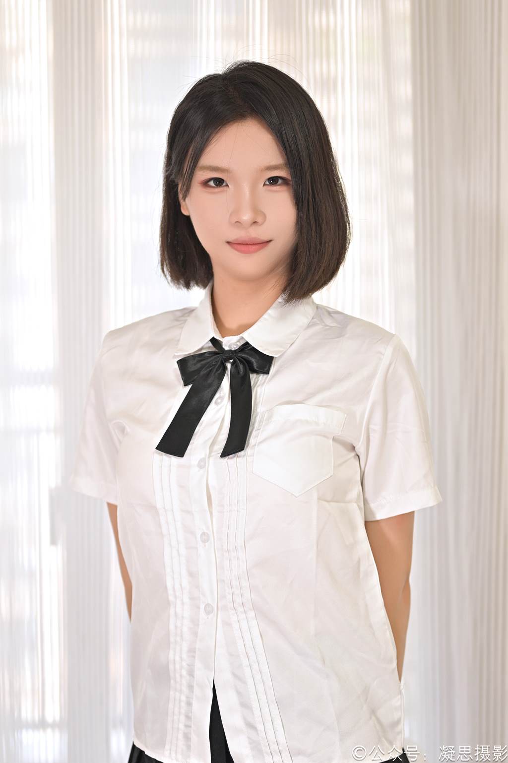 图片[59]-凝思摄影 NO.028 小睿-制服、连裤肉丝、短白袜、小皮鞋[142P] – 速更版-美库