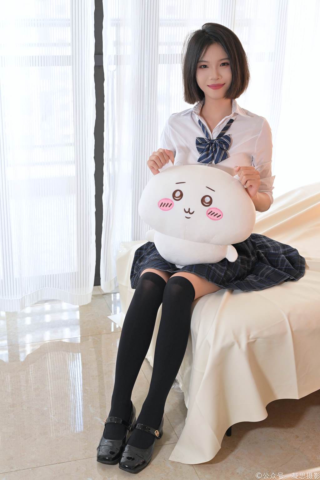 图片[52]-凝思摄影 NO.011 小睿-JK制服、过膝袜、玛丽珍鞋[135P] – 速更版-美库