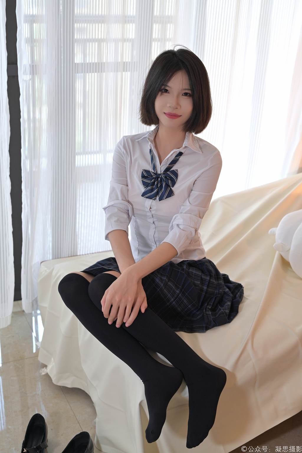 图片[71]-凝思摄影 NO.011 小睿-JK制服、过膝袜、玛丽珍鞋[135P] – 速更版-美库