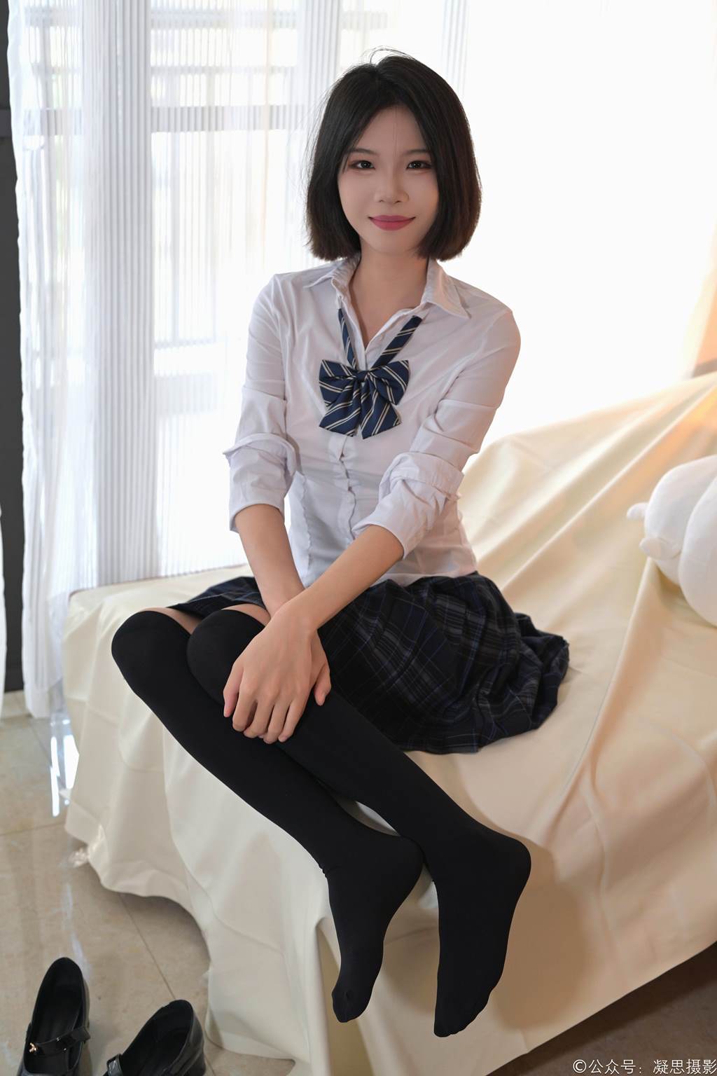 图片[72]-凝思摄影 NO.011 小睿-JK制服、过膝袜、玛丽珍鞋[135P] – 速更版-美库