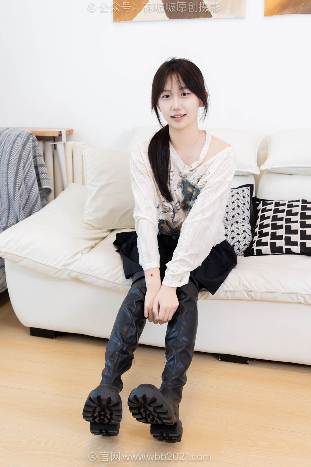 图片[13]-[BoBoSocks袜啵啵]NO.602 香菜-长靴、白棉袜、薄黑丝[144P] – 速更版-美库