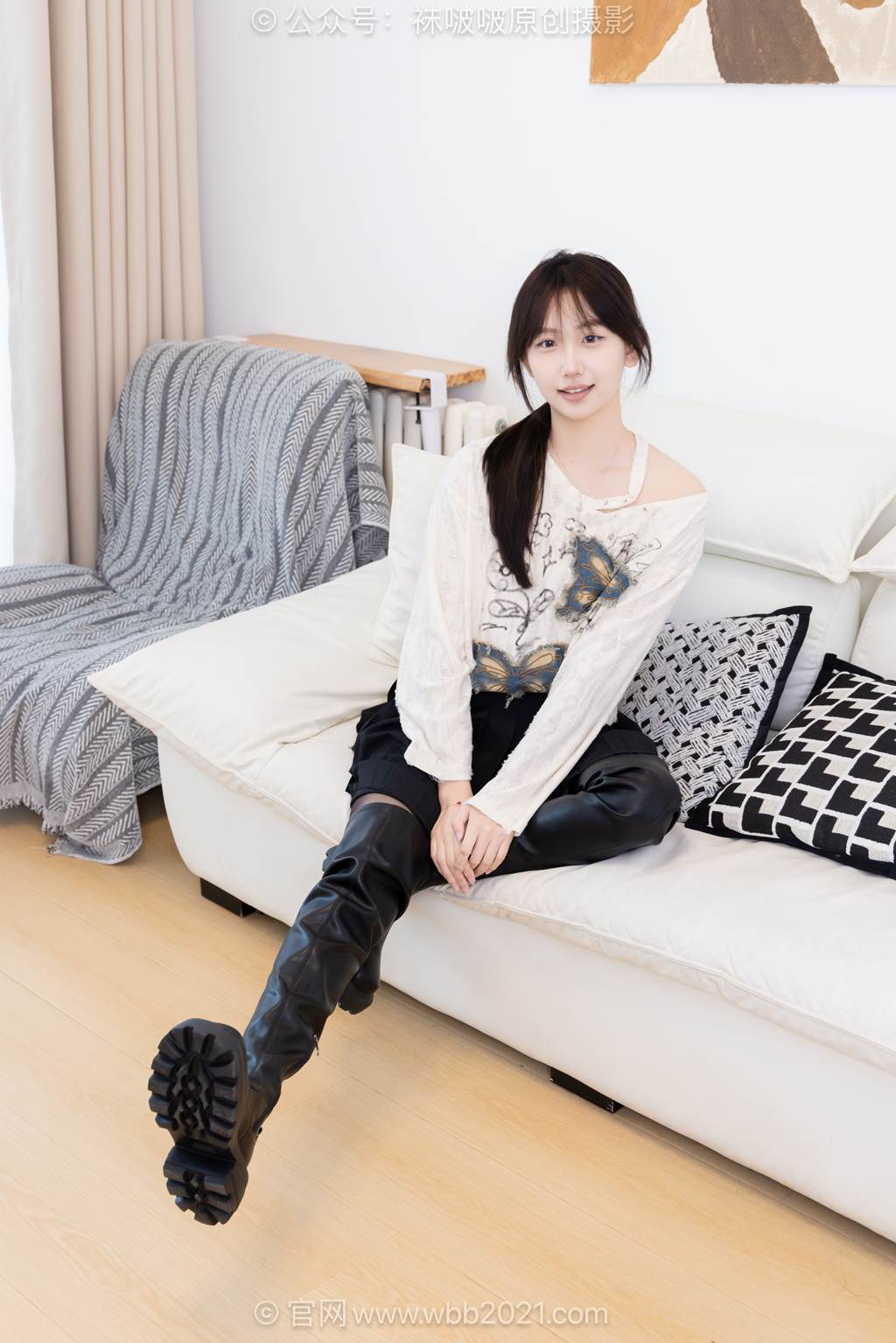 图片[16]-[BoBoSocks袜啵啵]NO.602 香菜-长靴、白棉袜、薄黑丝[144P] – 速更版-美库