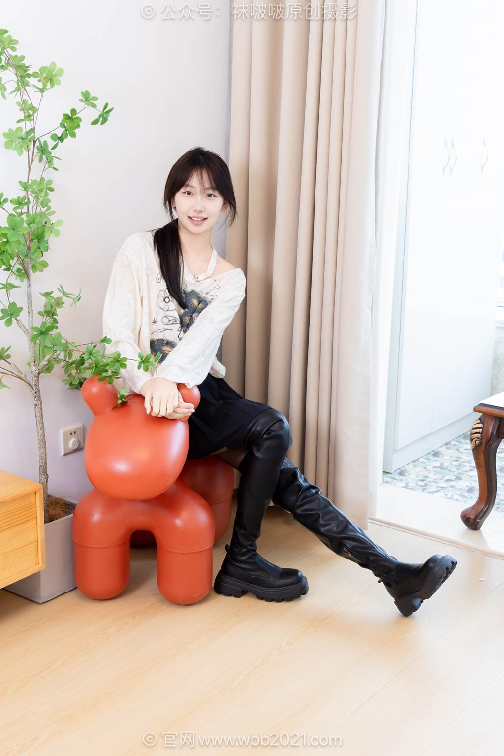 图片[23]-[BoBoSocks袜啵啵]NO.602 香菜-长靴、白棉袜、薄黑丝[144P] – 速更版-美库