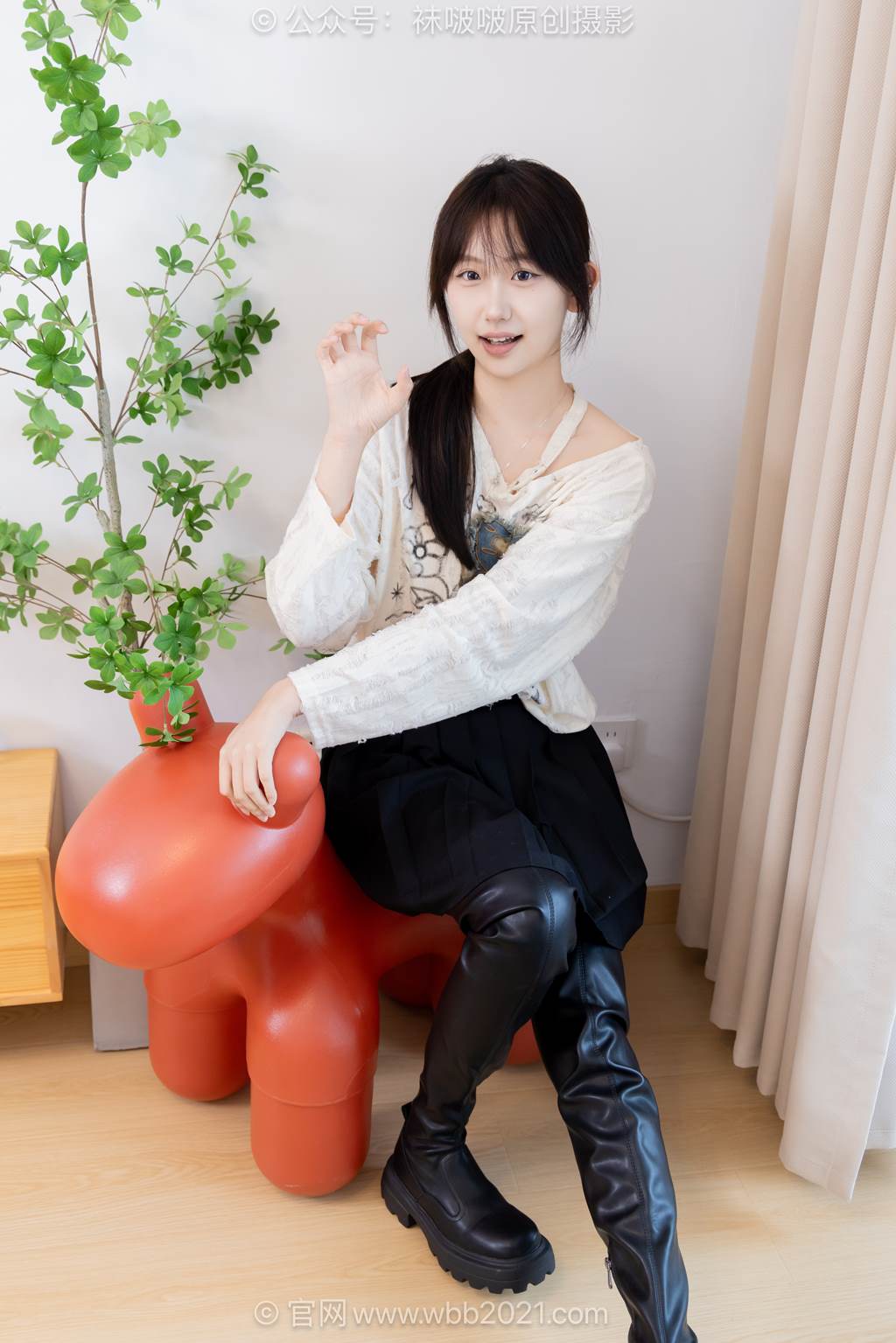 图片[27]-[BoBoSocks袜啵啵]NO.602 香菜-长靴、白棉袜、薄黑丝[144P] – 速更版-美库