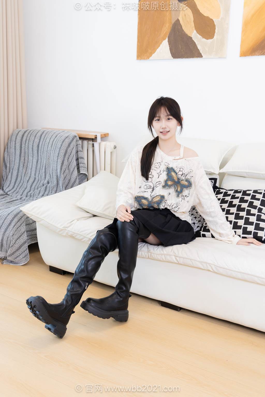 图片[136]-[BoBoSocks袜啵啵]NO.602 香菜-长靴、白棉袜、薄黑丝[144P] – 速更版-美库