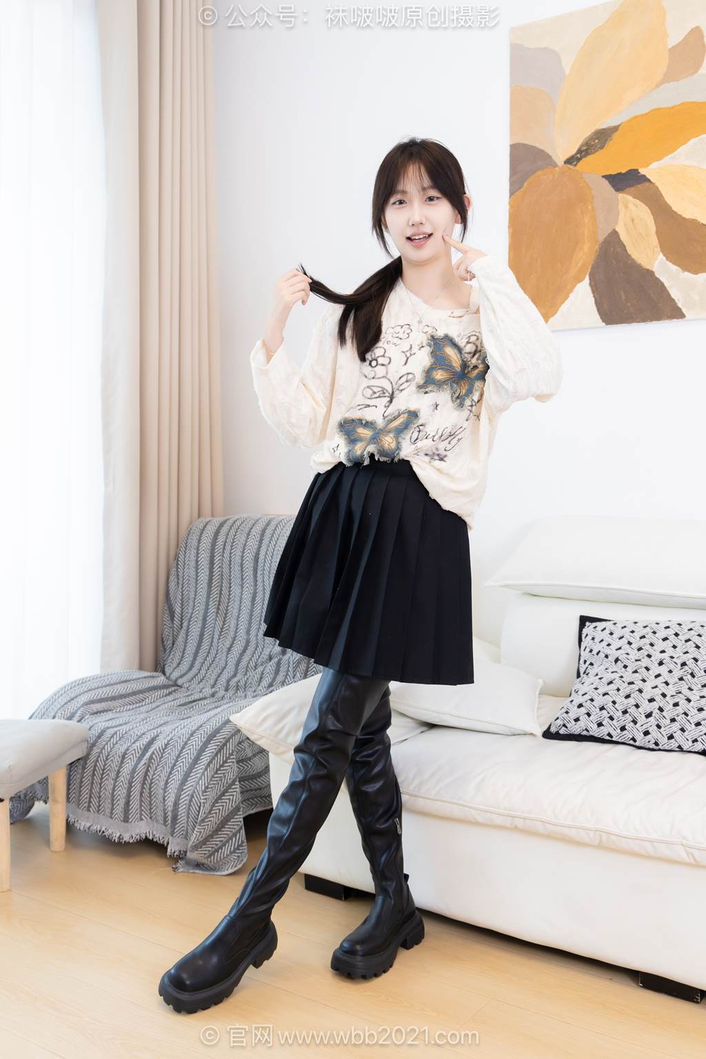 图片[142]-[BoBoSocks袜啵啵]NO.602 香菜-长靴、白棉袜、薄黑丝[144P] – 速更版-美库