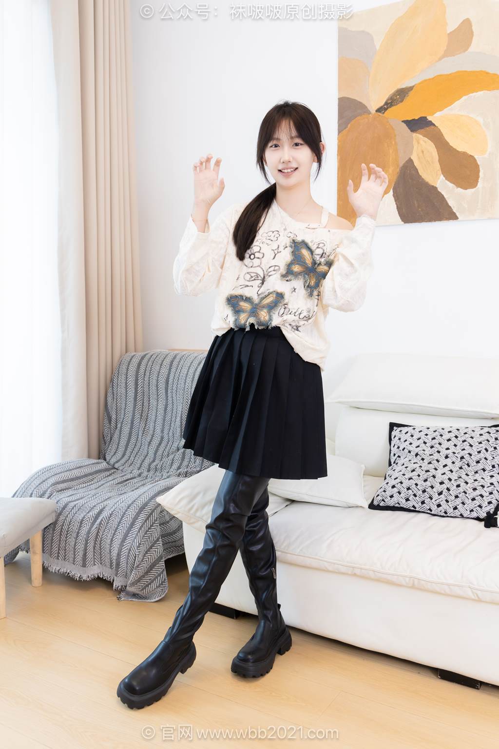 图片[143]-[BoBoSocks袜啵啵]NO.602 香菜-长靴、白棉袜、薄黑丝[144P] – 速更版-美库