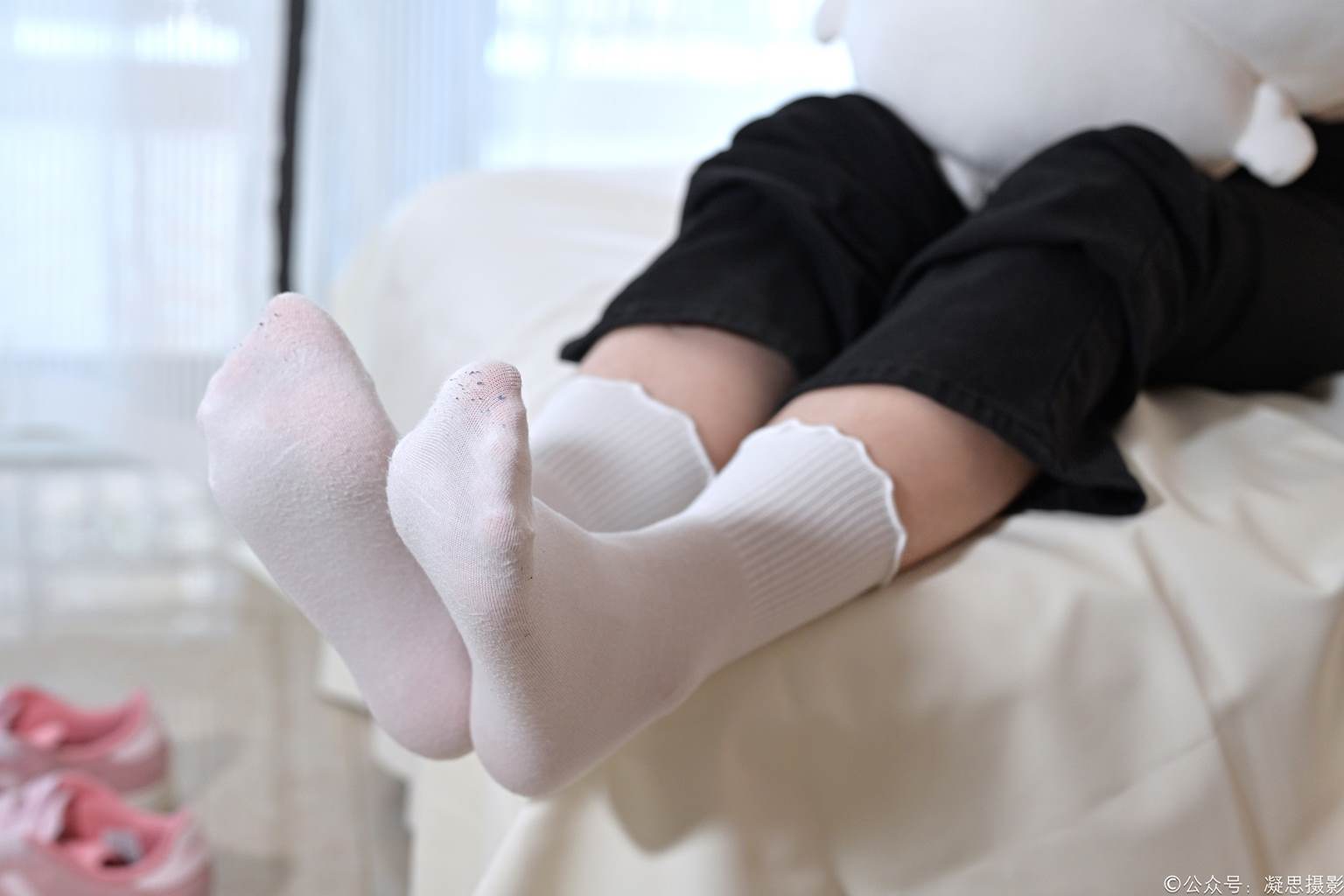 图片[105]-凝思摄影 NO.013 铃铃-T恤、短白袜、平底鞋[139P] – 速更版-美库