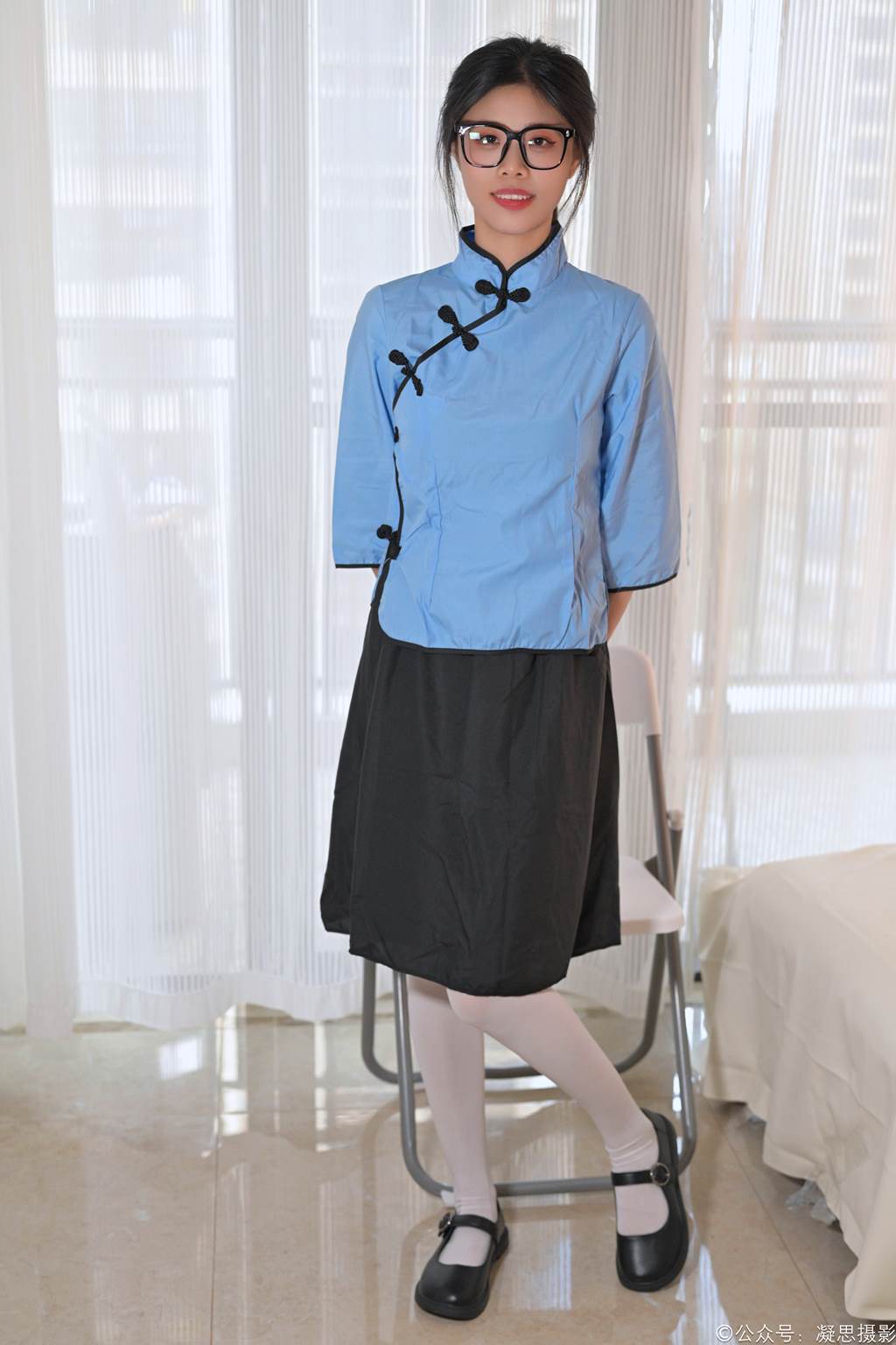 图片[23]-凝思摄影 NO.014 木木-民国校服、过膝袜、小皮鞋[159P] – 速更版-美库