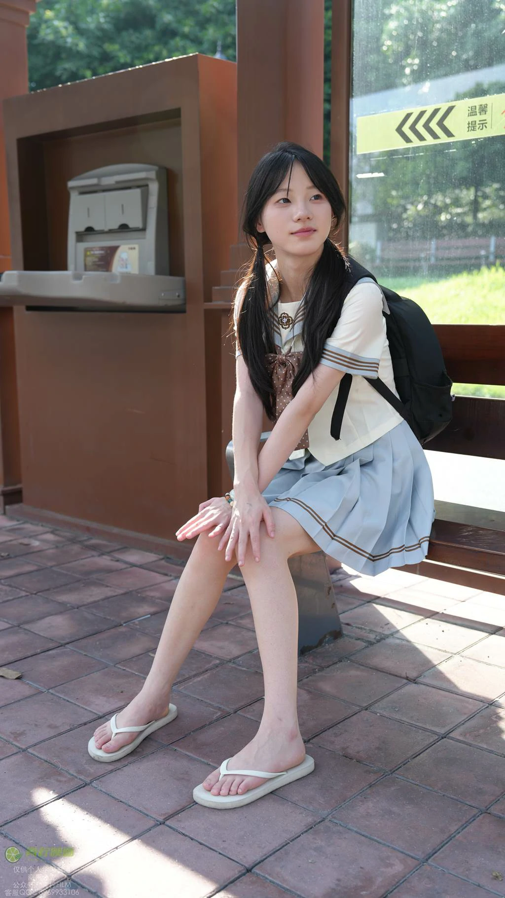 图片[14]-青柠映画 NO.048 – 阿慌 JK公交站[136P] – 速更版-美库