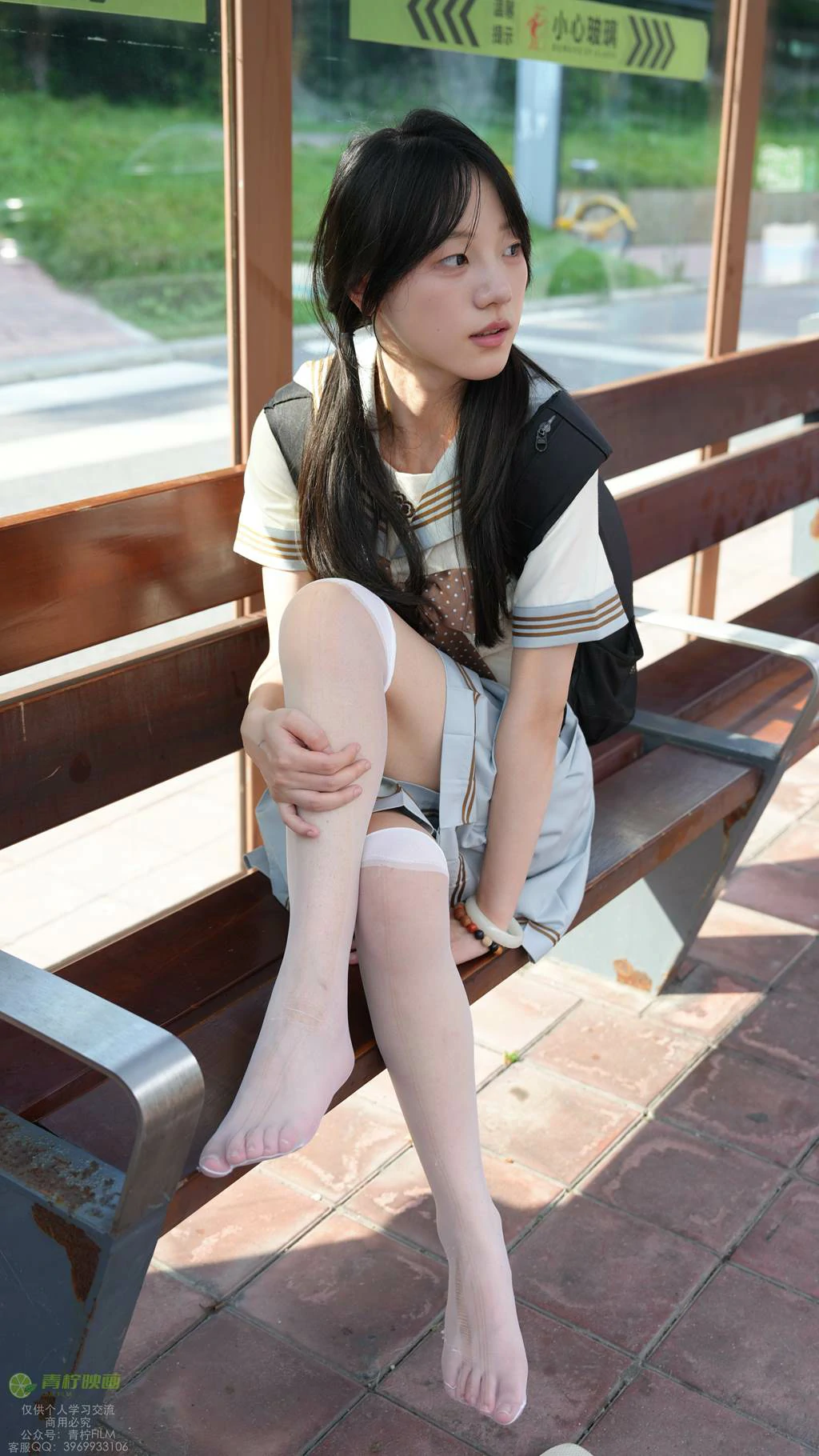 图片[15]-青柠映画 NO.048 – 阿慌 JK公交站[136P] – 速更版-美库