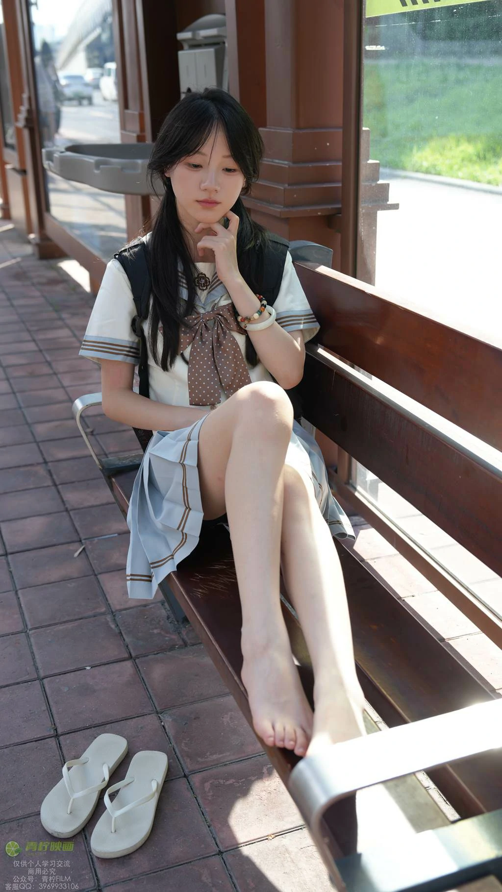 图片[18]-青柠映画 NO.048 – 阿慌 JK公交站[136P] – 速更版-美库