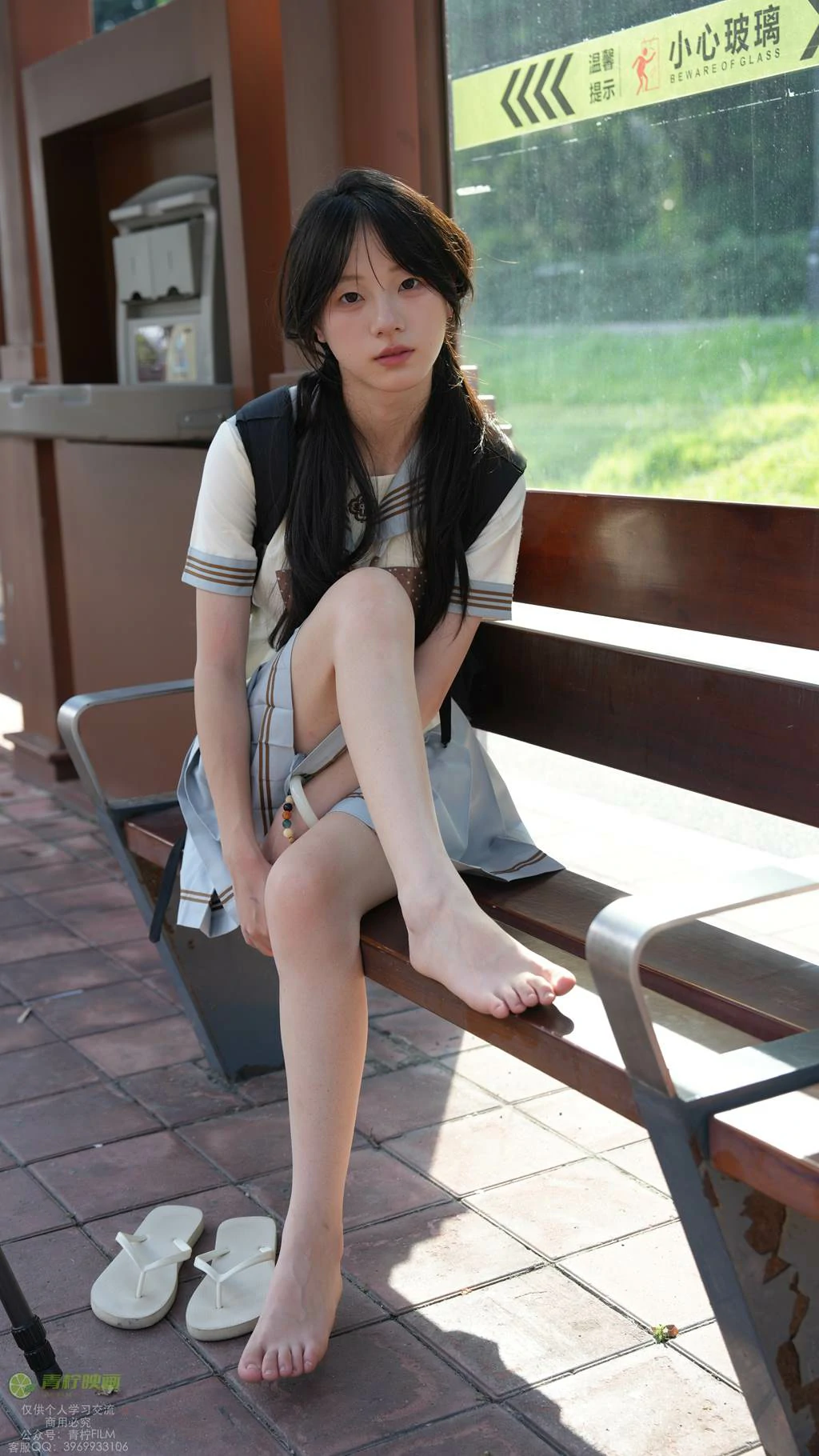 图片[20]-青柠映画 NO.048 – 阿慌 JK公交站[136P] – 速更版-美库