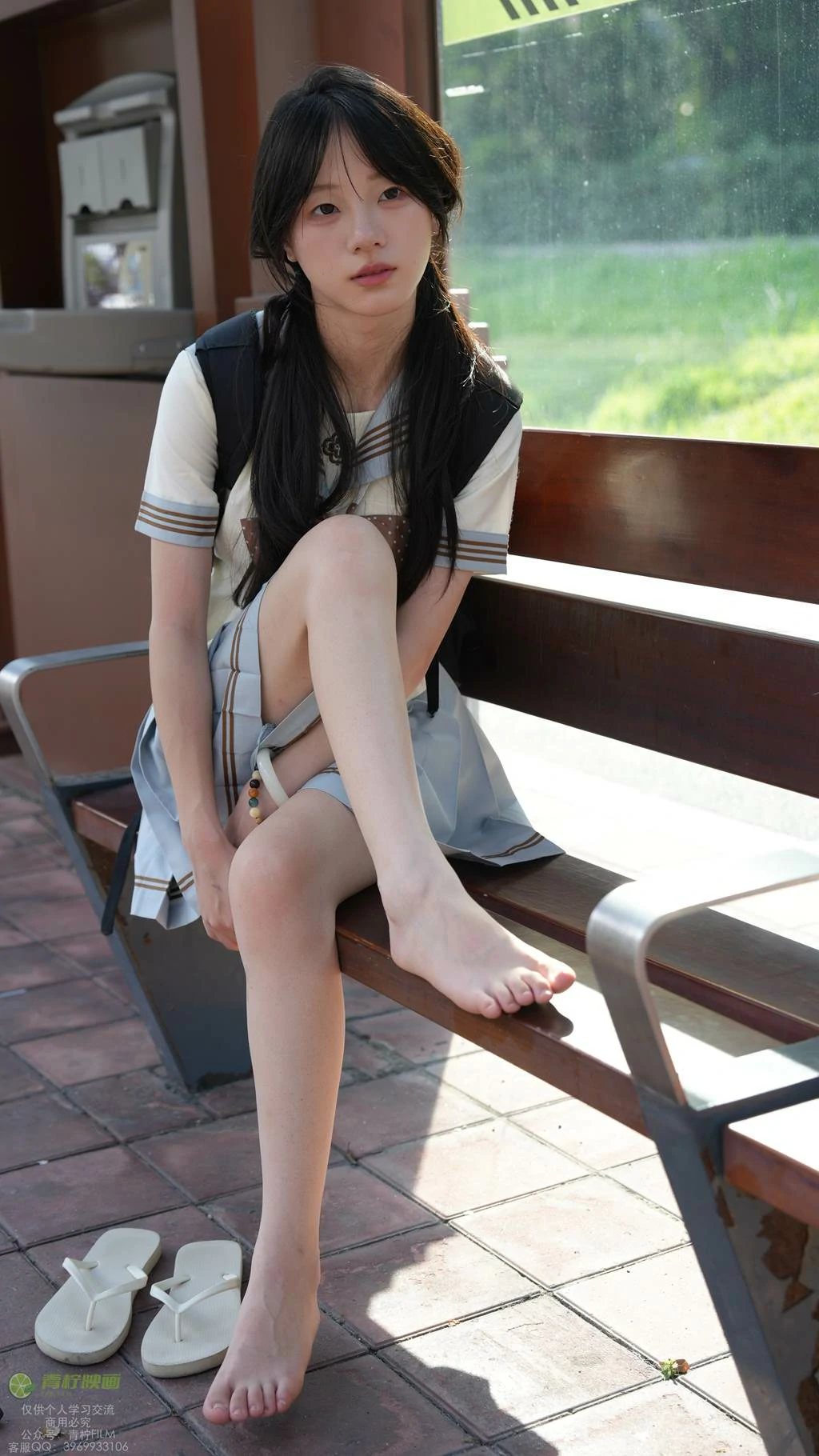 图片[24]-青柠映画 NO.048 – 阿慌 JK公交站[136P] – 速更版-美库