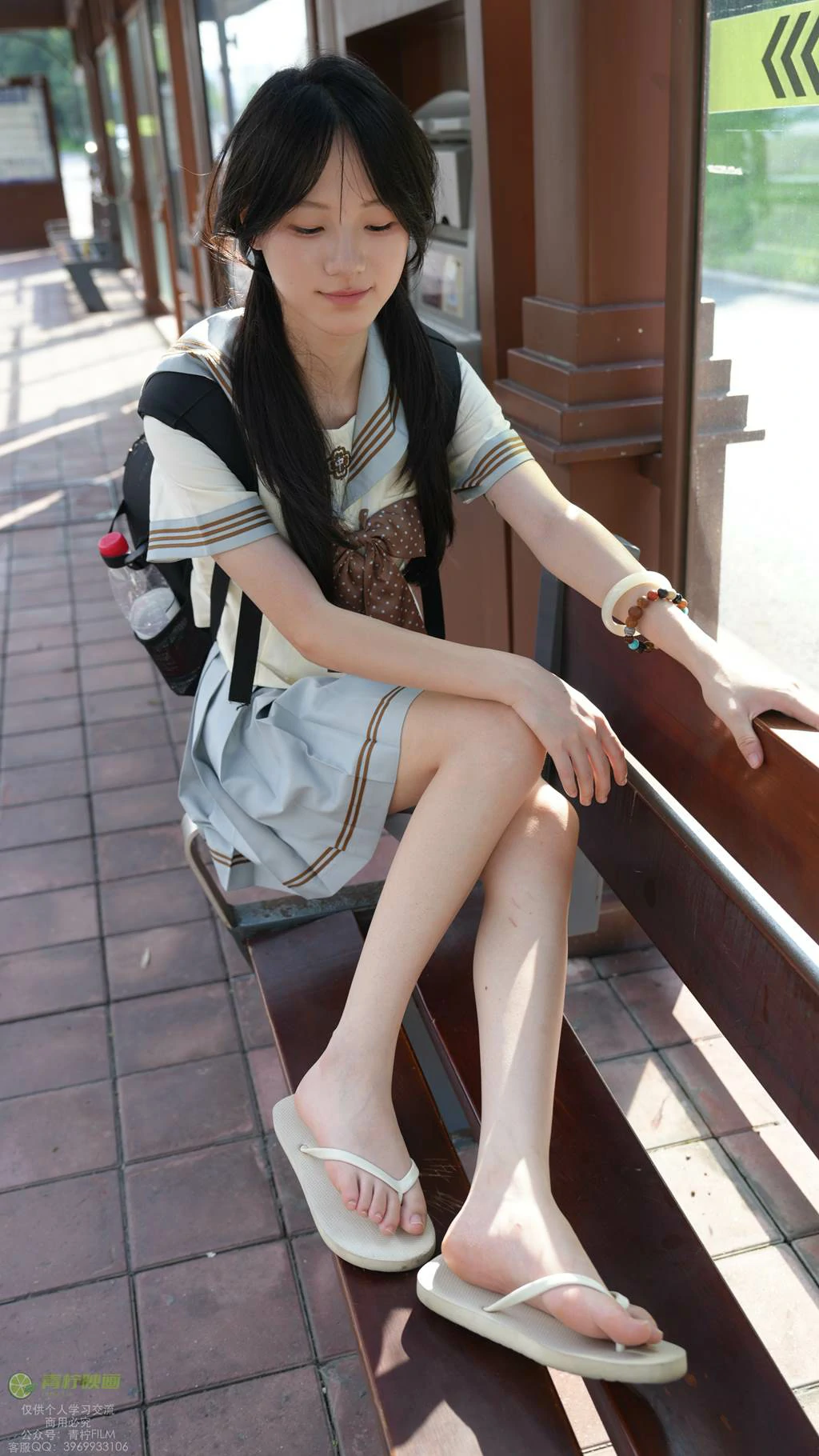 图片[33]-青柠映画 NO.048 – 阿慌 JK公交站[136P] – 速更版-美库