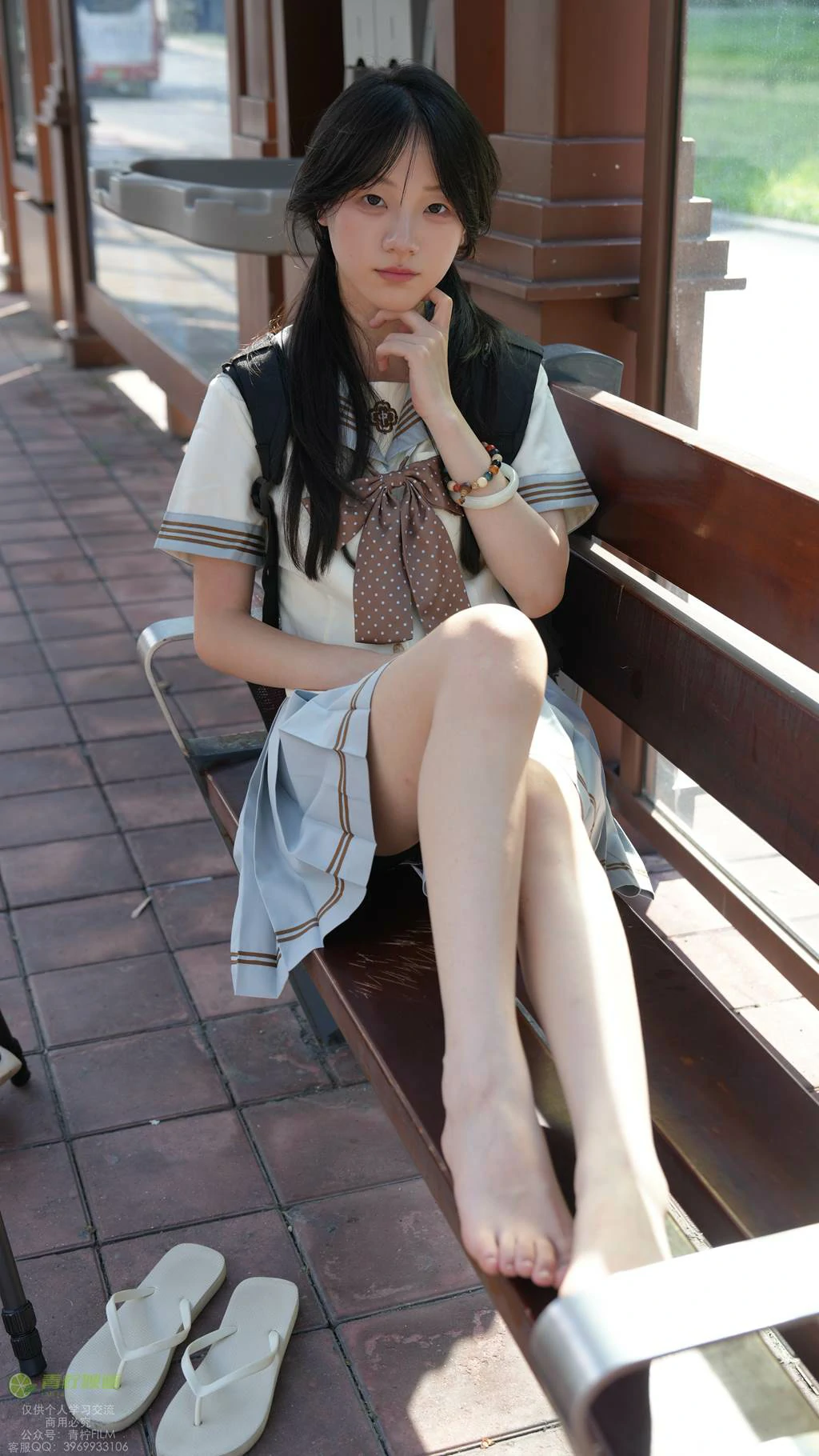 图片[34]-青柠映画 NO.048 – 阿慌 JK公交站[136P] – 速更版-美库