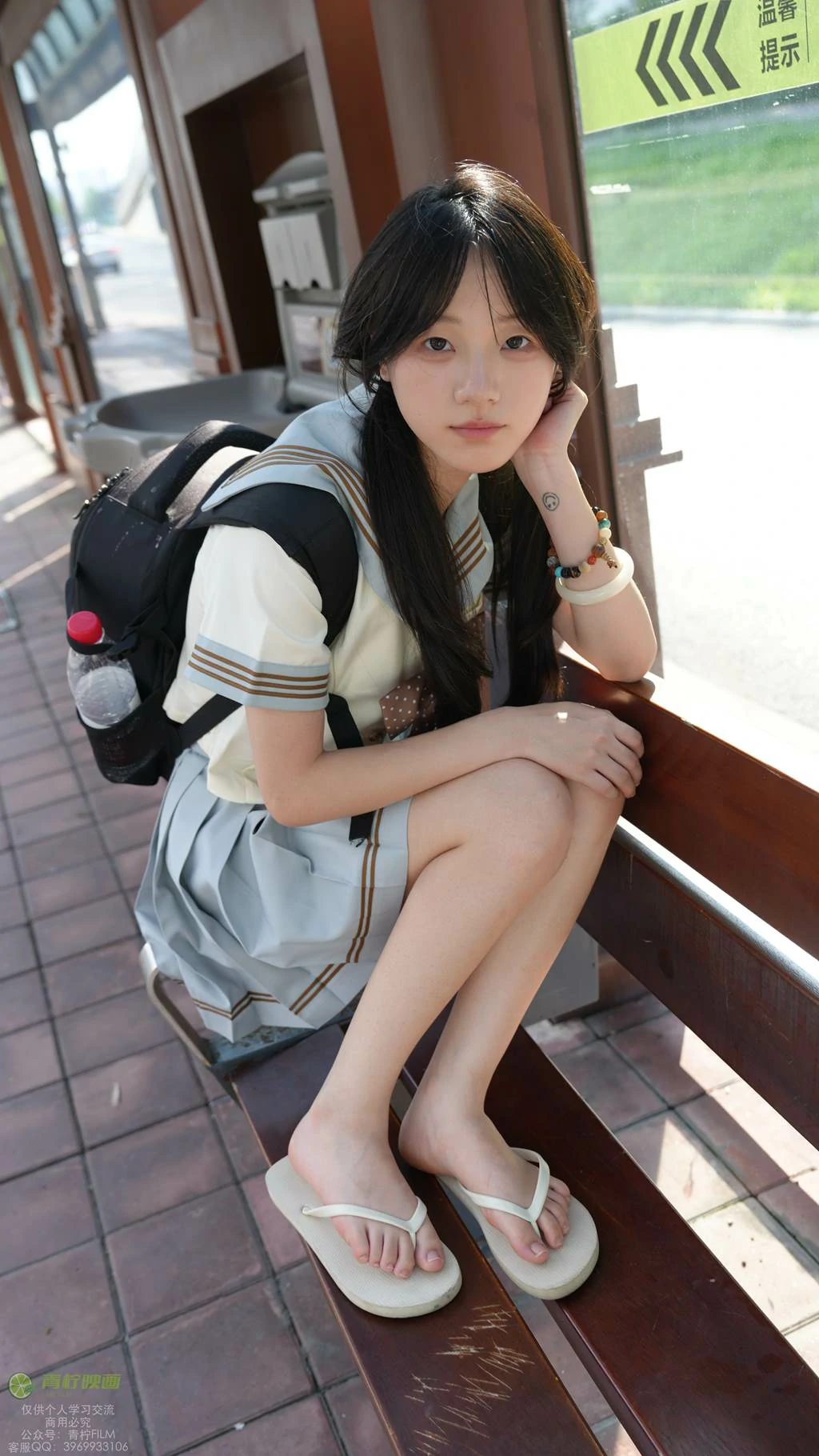 图片[35]-青柠映画 NO.048 – 阿慌 JK公交站[136P] – 速更版-美库