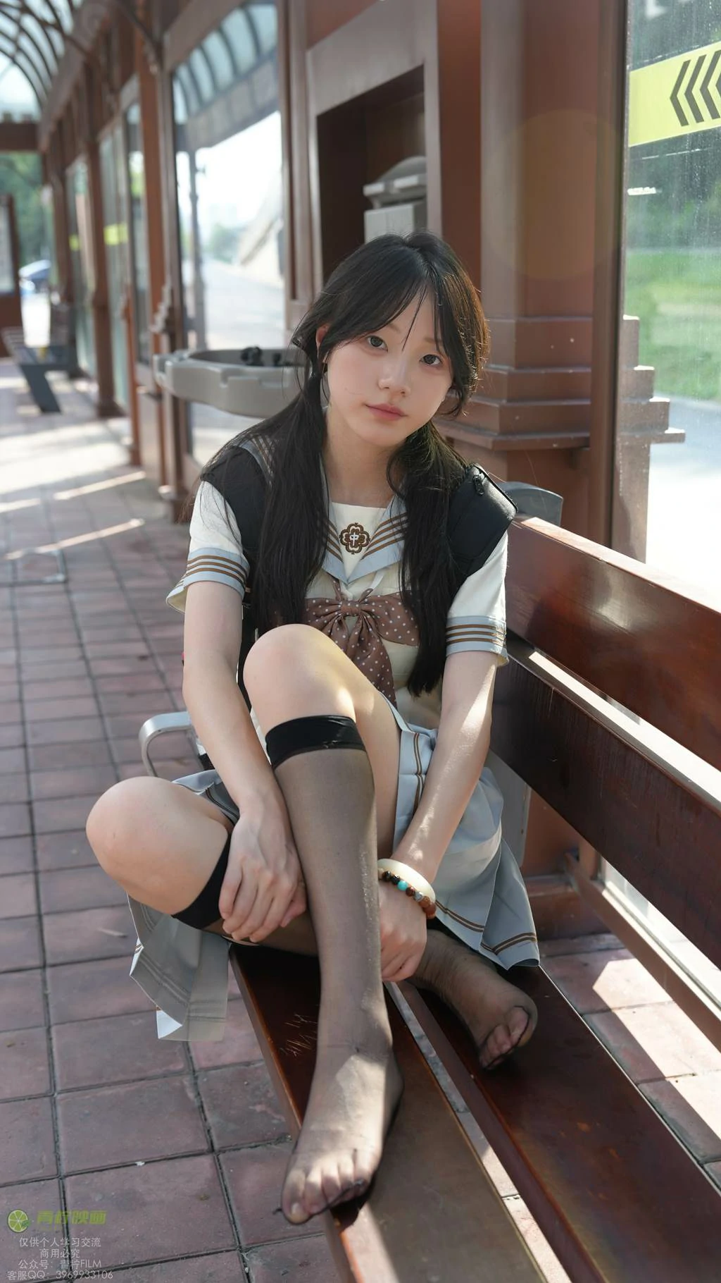 图片[39]-青柠映画 NO.048 – 阿慌 JK公交站[136P] – 速更版-美库