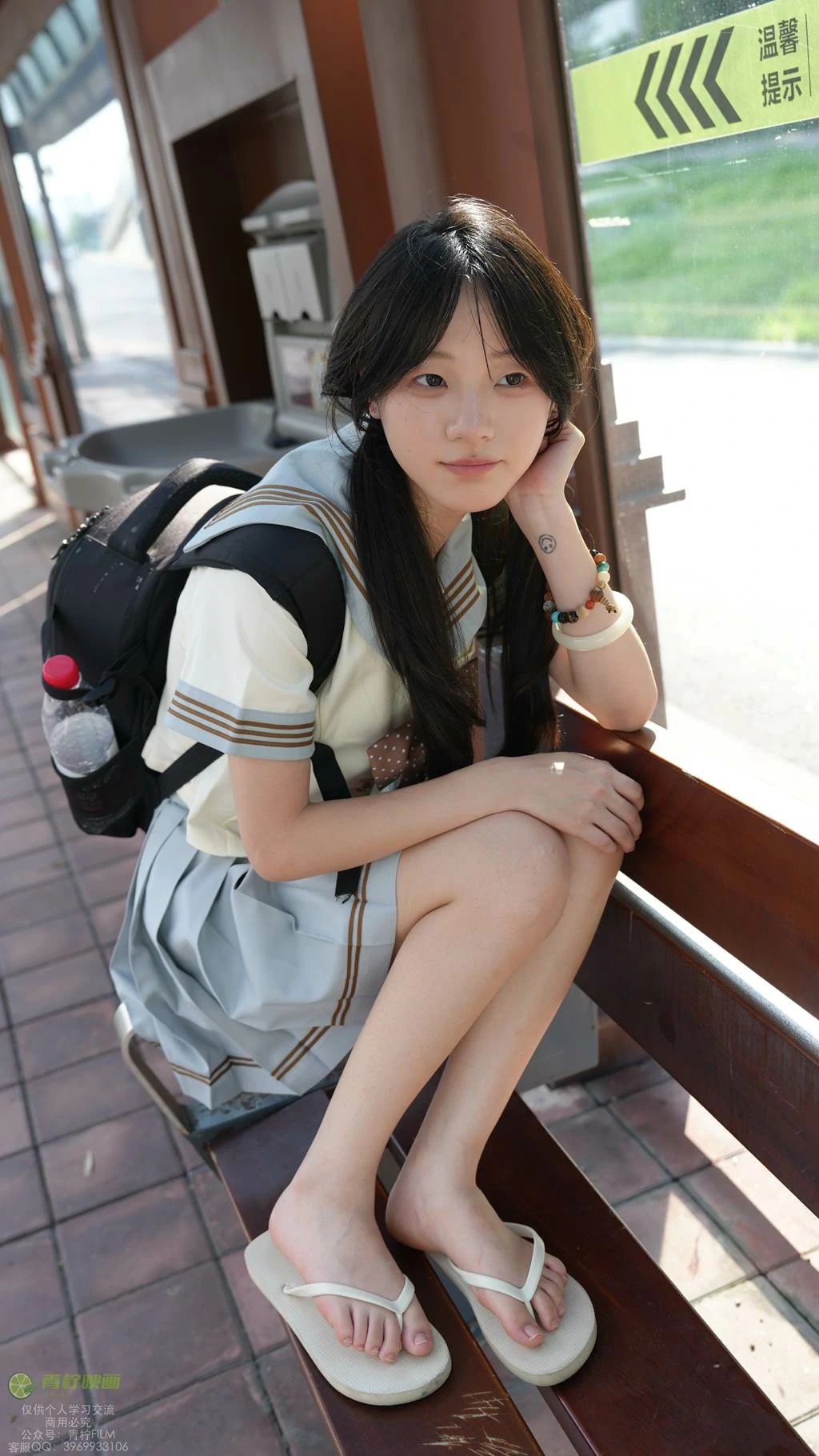 图片[40]-青柠映画 NO.048 – 阿慌 JK公交站[136P] – 速更版-美库