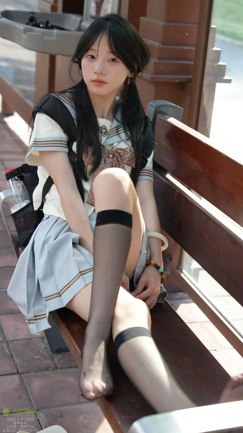 图片[46]-青柠映画 NO.048 – 阿慌 JK公交站[136P] – 速更版-美库